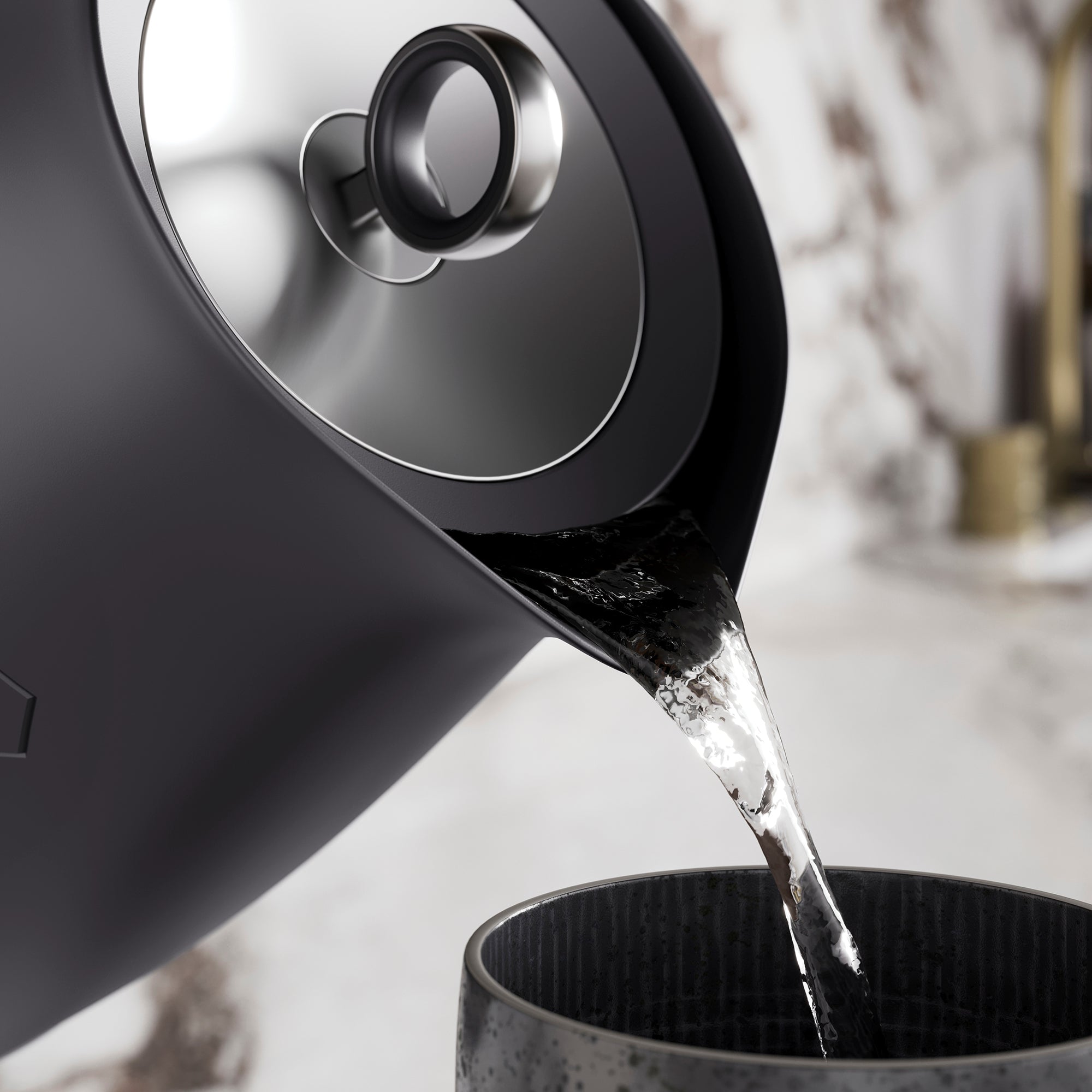 Cassini Black Kettle and Toaster Set - Moonless Night