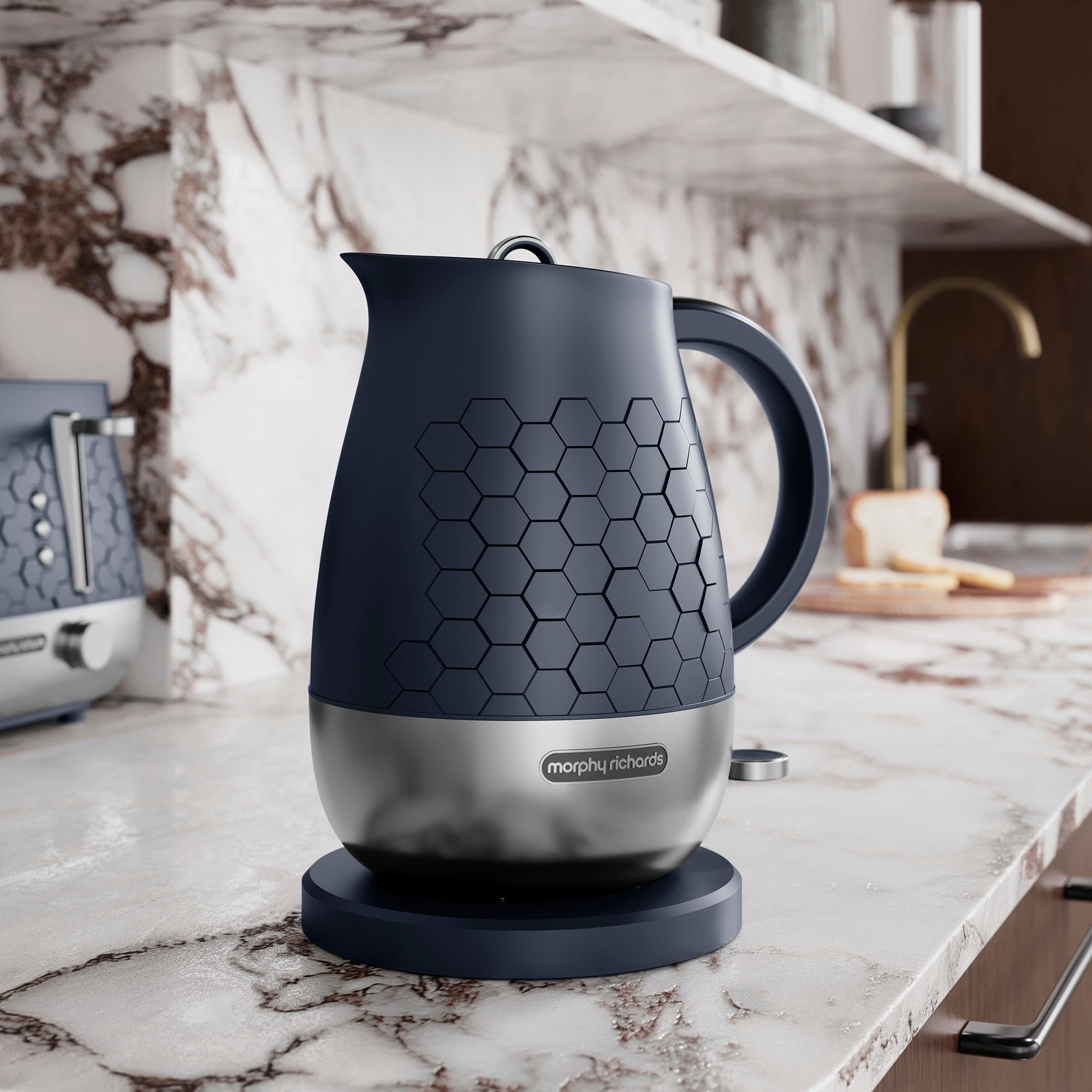 Cassini Navy Kettle and Toaster Set - Outer Space