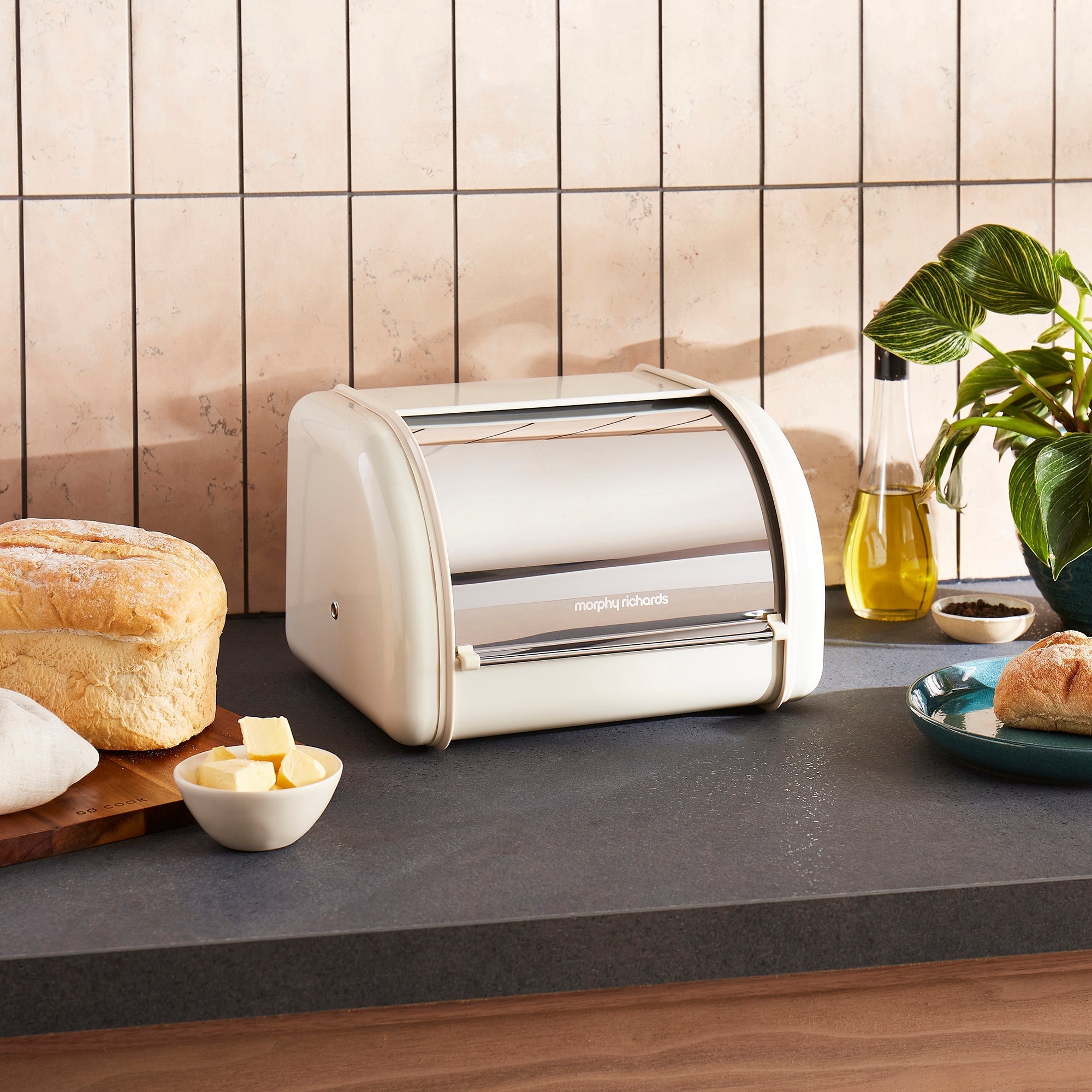 Equip Compact Roll Front Cream Bread Bin