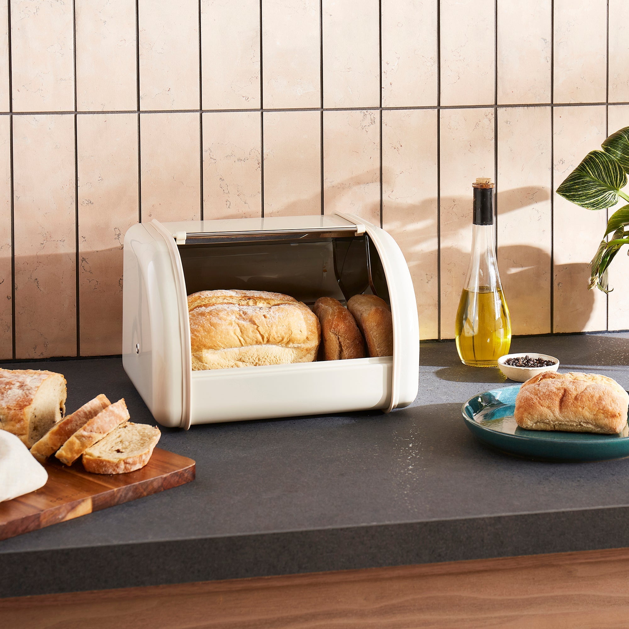 Equip Compact Roll Front Cream Bread Bin