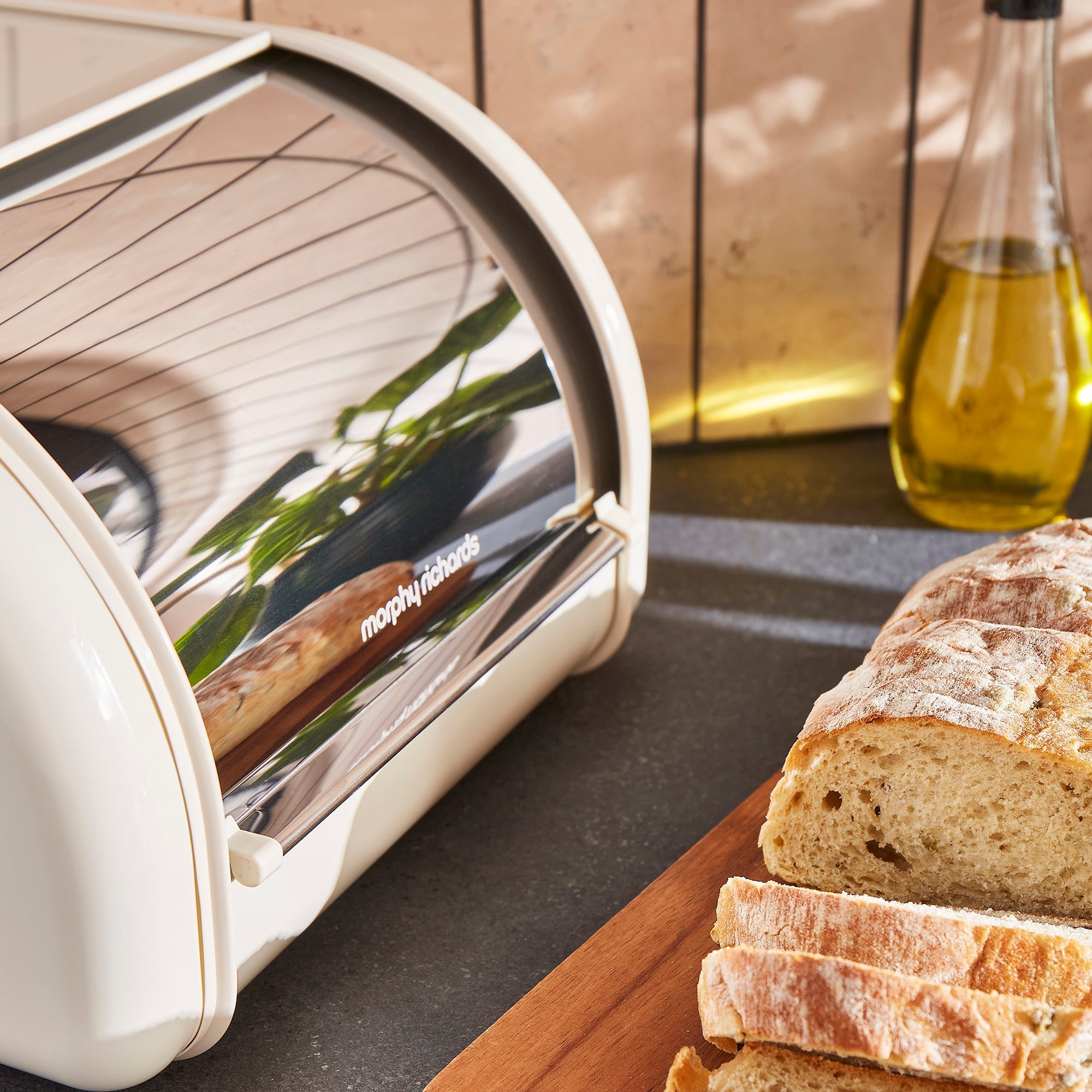 Equip Compact Roll Front Cream Bread Bin