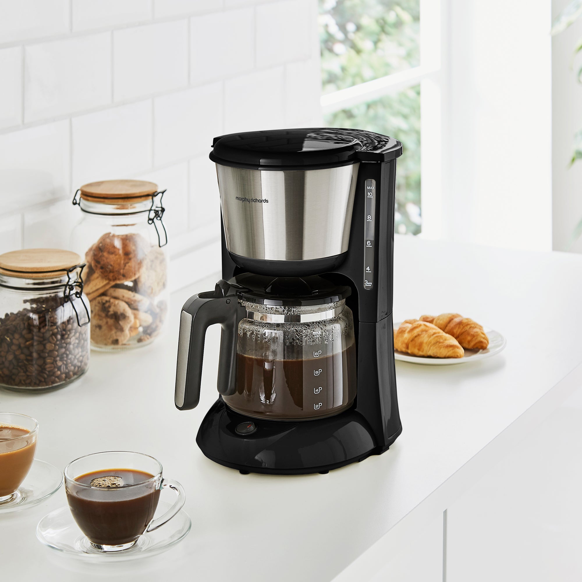 Equip Silver Kettle, Toaster & Filter Coffee Machine Set