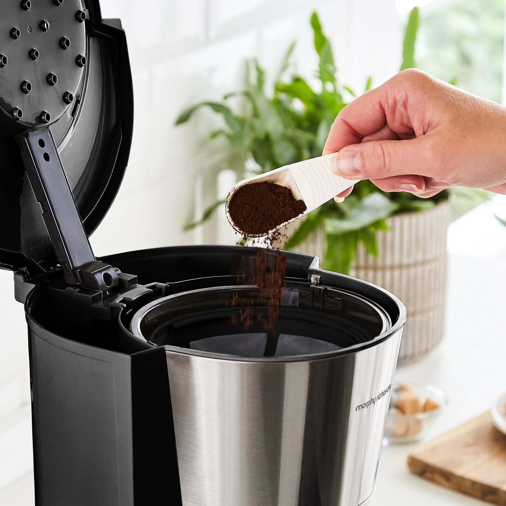 Equip Filter Coffee Machine, Brew & Blend Milk Electric Milk Frother and Coffee Grinder Set