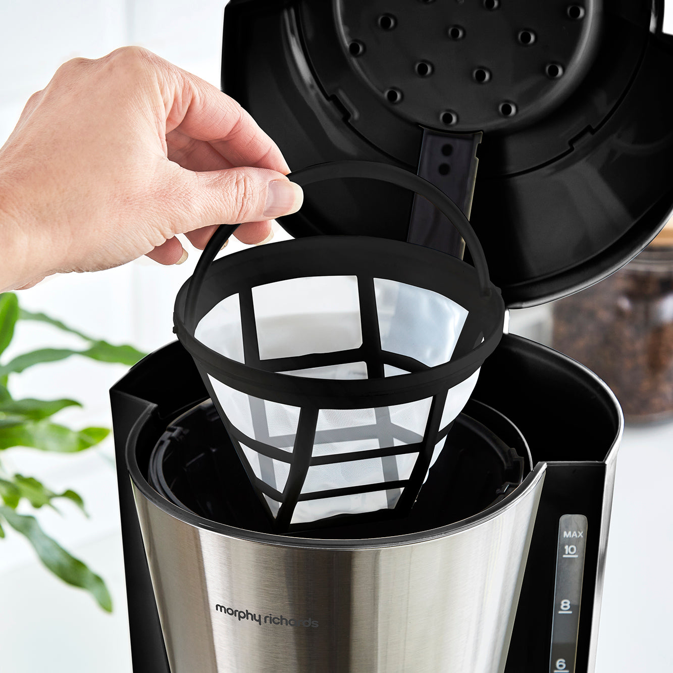 Equip Filter Coffee Machine, Brew & Blend Milk Electric Milk Frother and Coffee Grinder Set