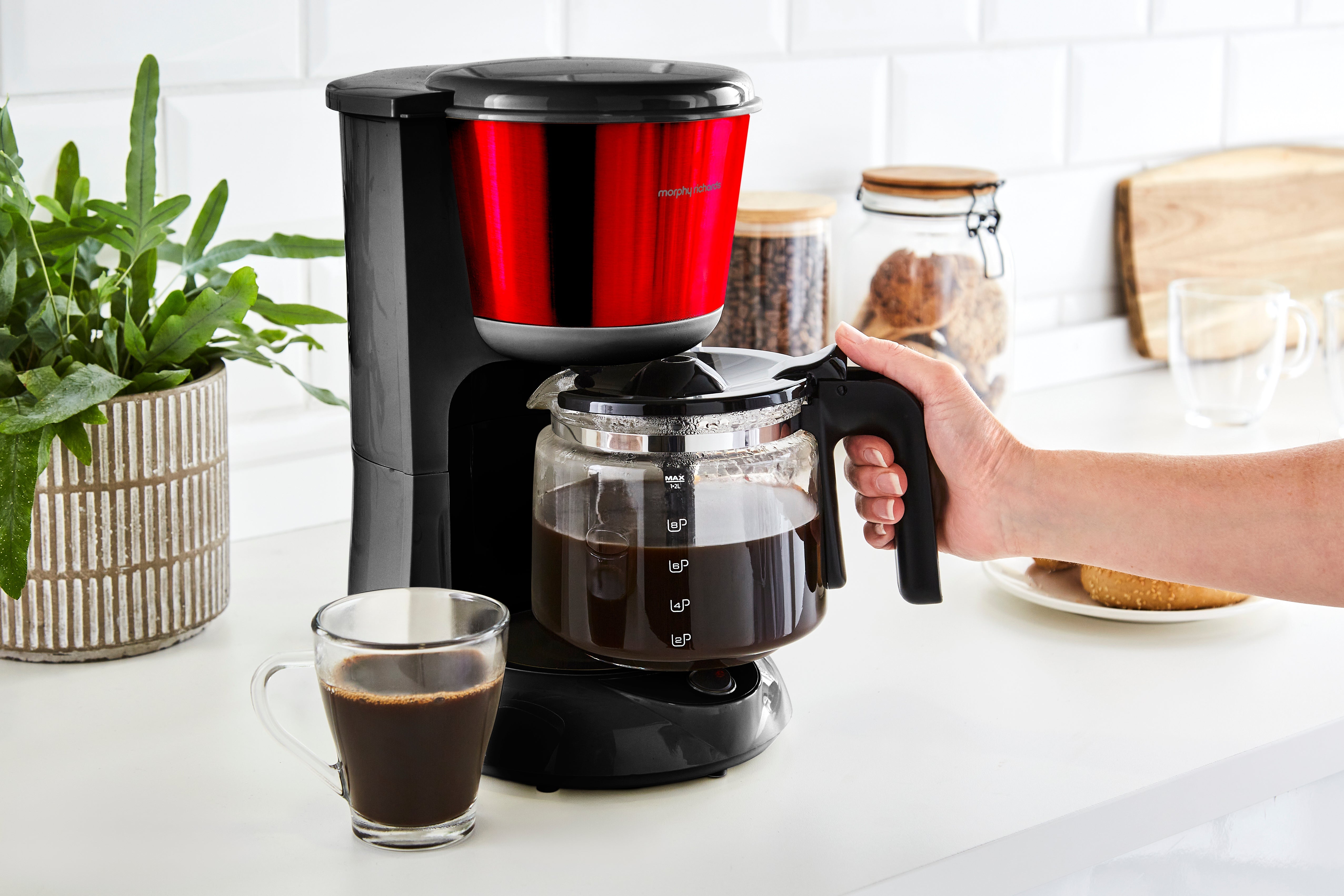 Equip Red Filter Coffee Machine