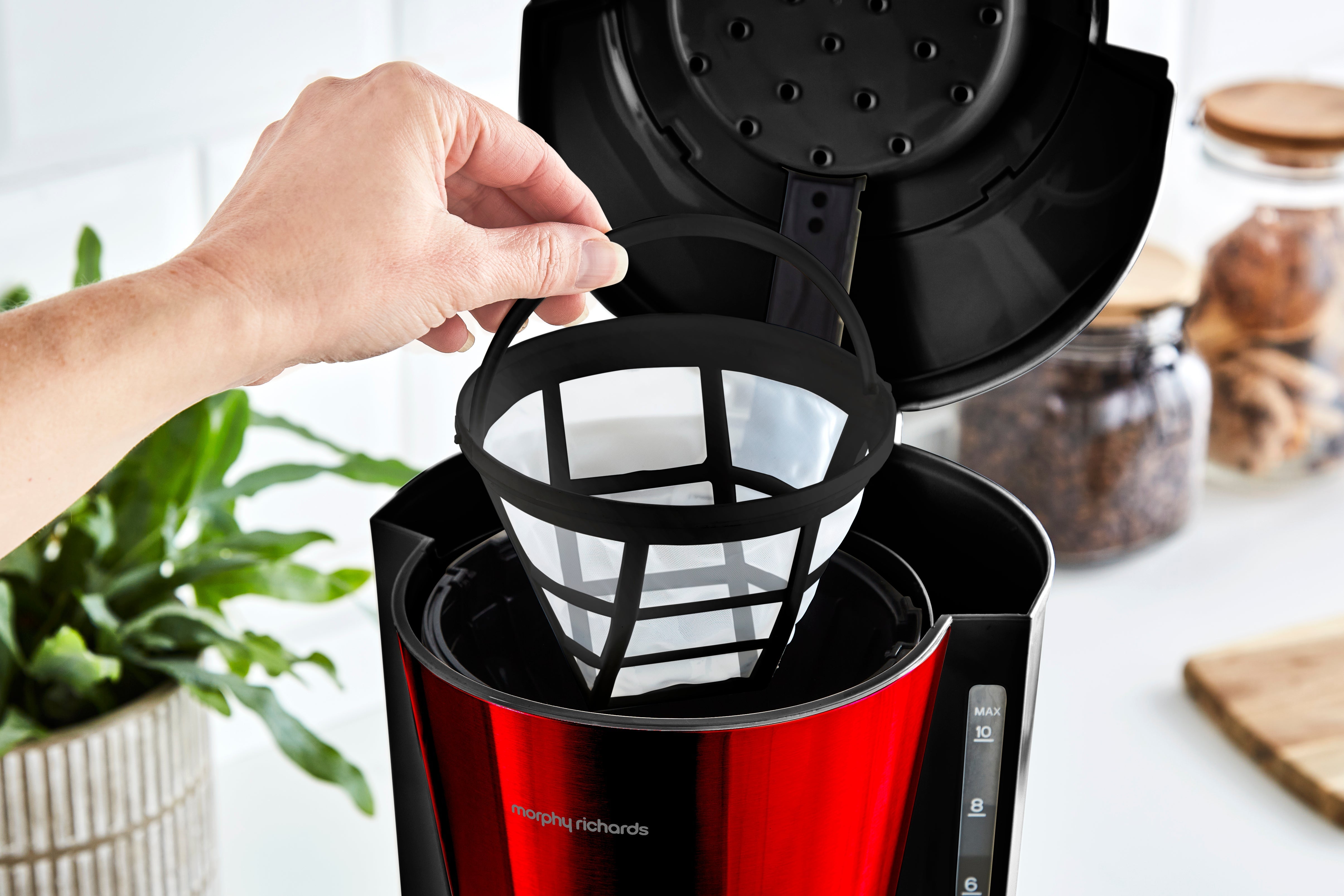 Equip Red Filter Coffee Machine