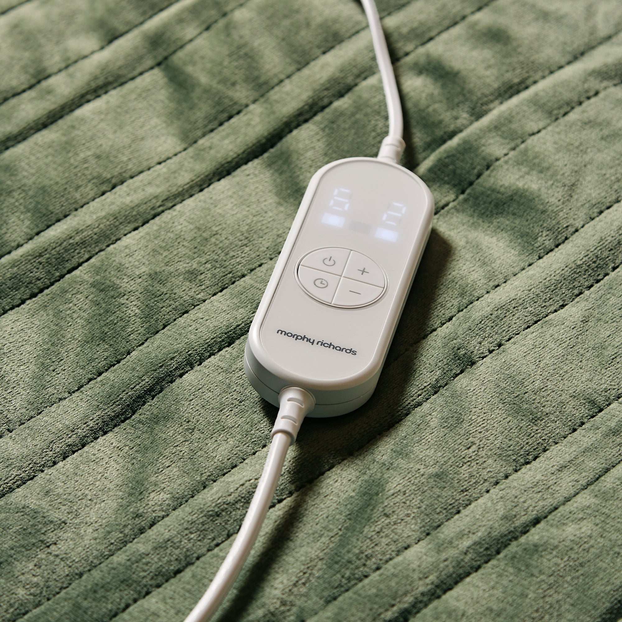 EverCosy Large Fleece Electric Heated Throw - Green