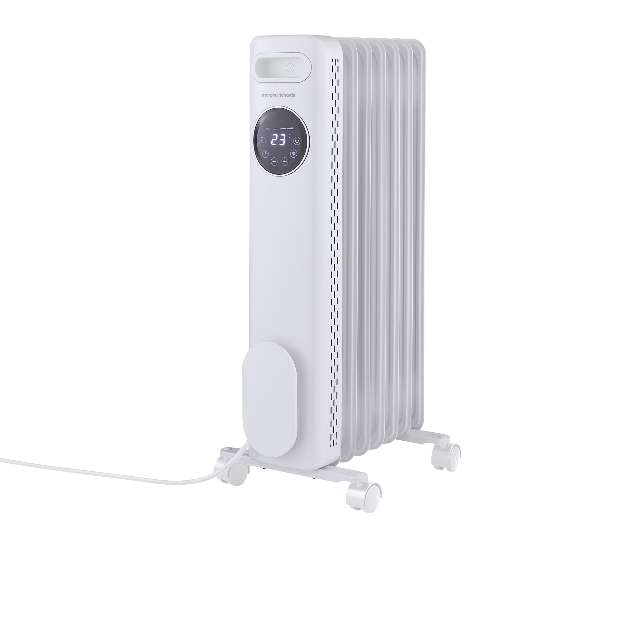 HeatFlux 1.5kw Digital Oil Filled Radiator with Remote Control - White