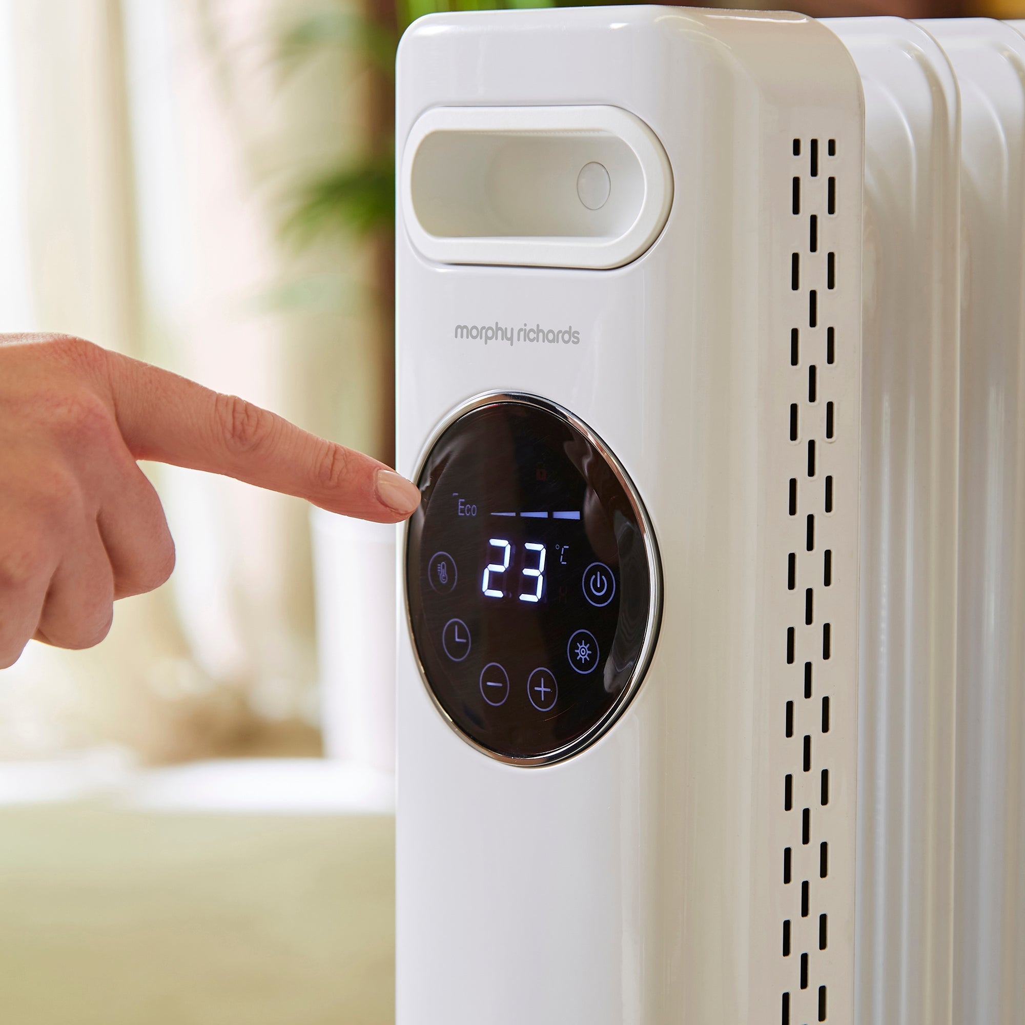 HeatFlux 1.5kw Digital Oil Filled Radiator with Remote Control - White