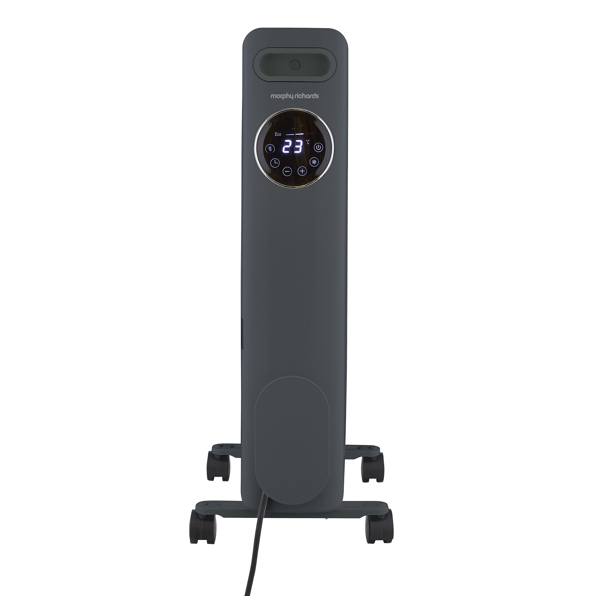 HeatFlux 1.5kw Digital Oil Filled Radiator with Remote Control - Grey