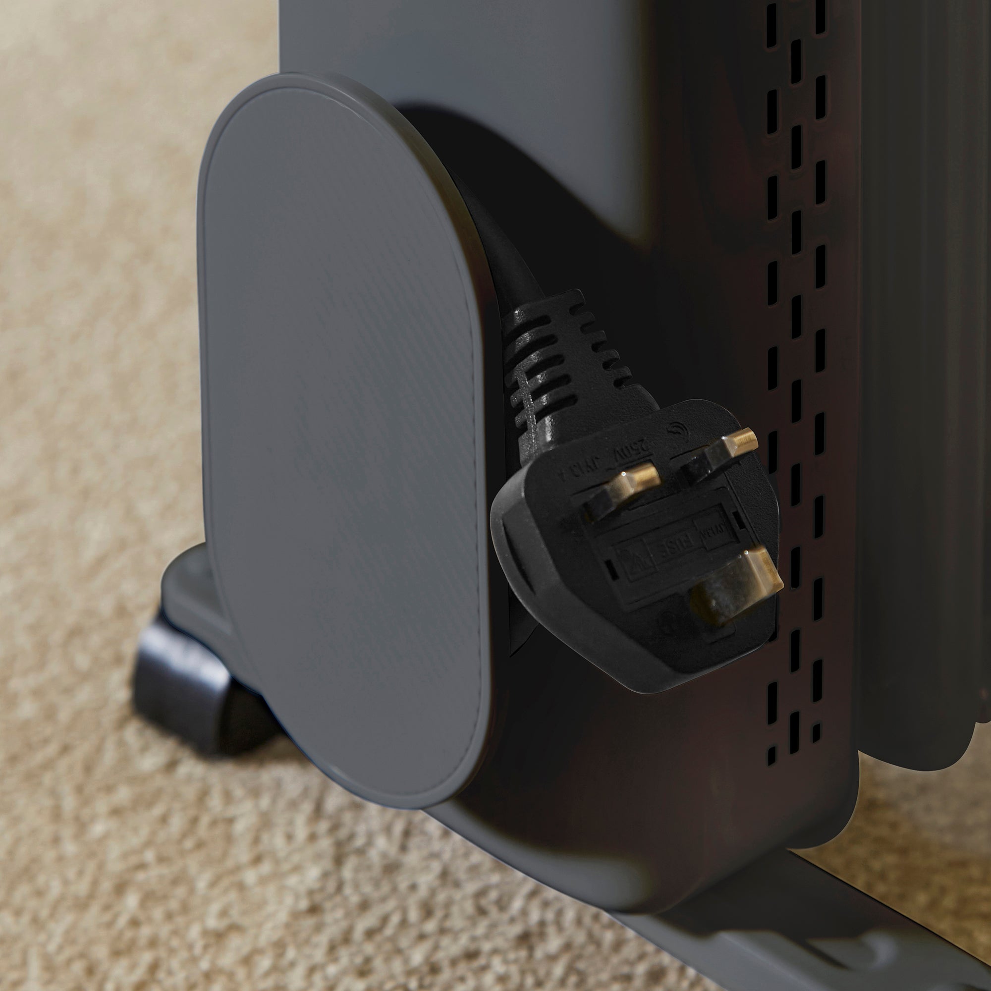 HeatFlux 1.5kw Digital Oil Filled Radiator with Remote Control - Grey