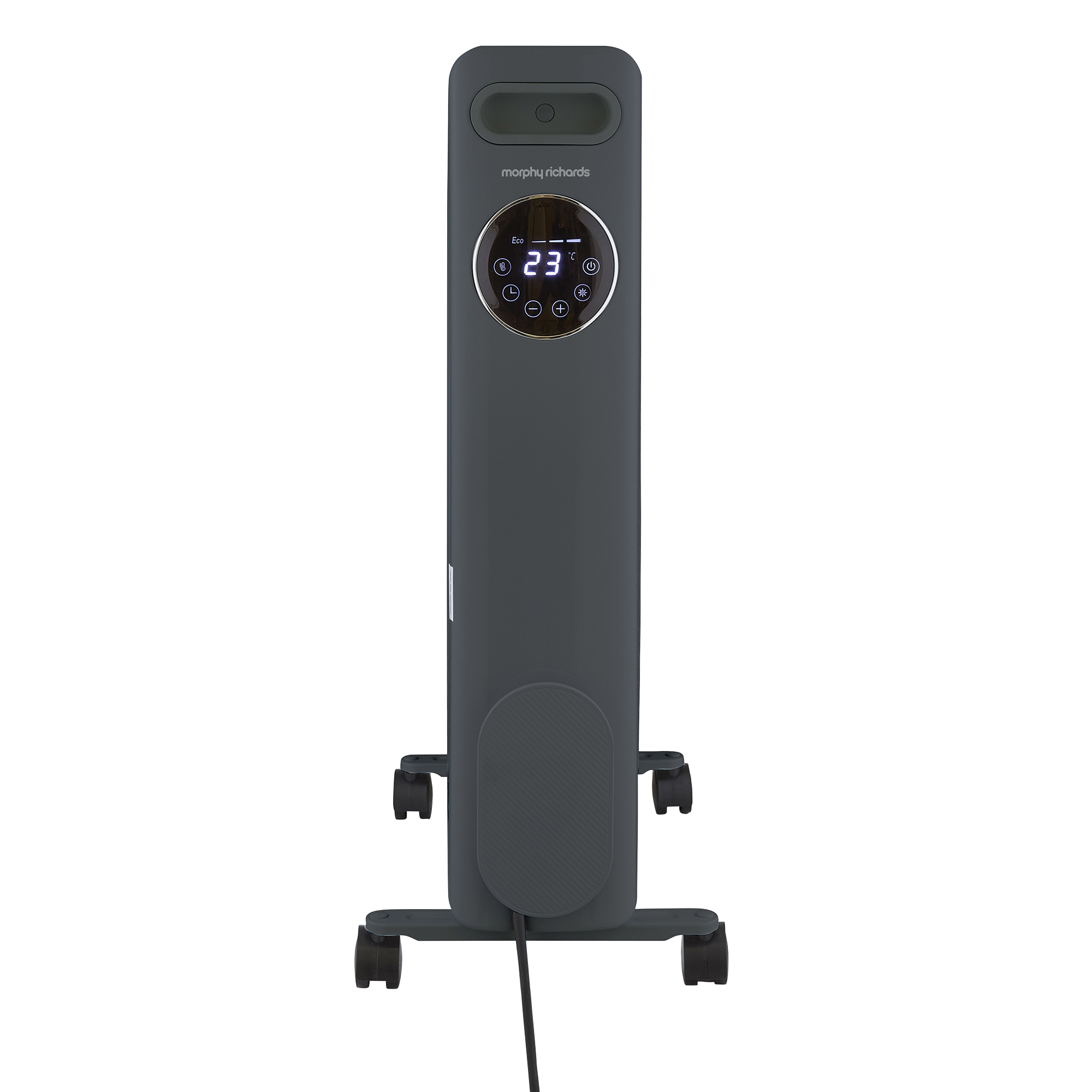 HeatFlux 2.5kw Digital Oil Filled Radiator with Remote Control - Grey