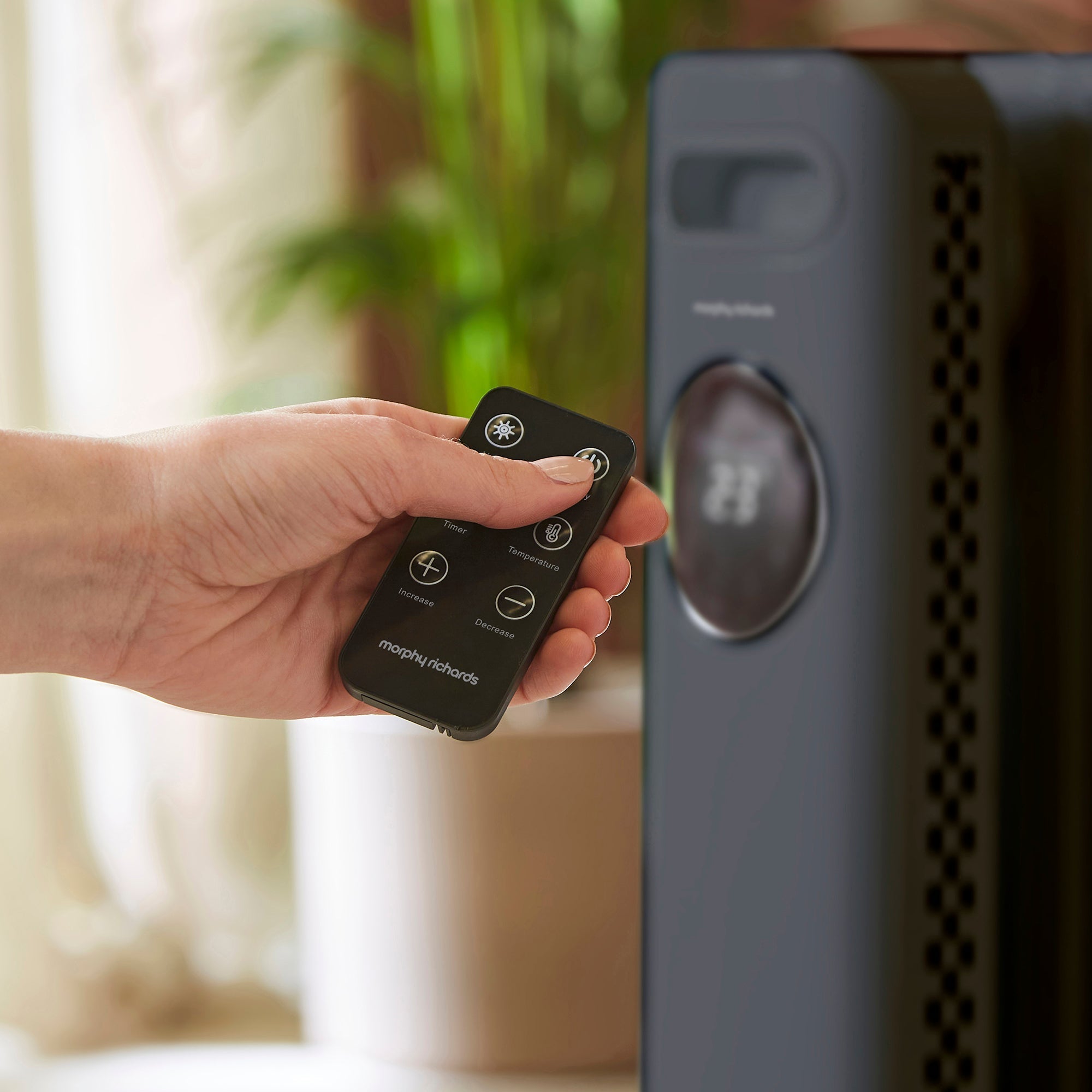 HeatFlux 2.5kw Digital Oil Filled Radiator with Remote Control - Grey