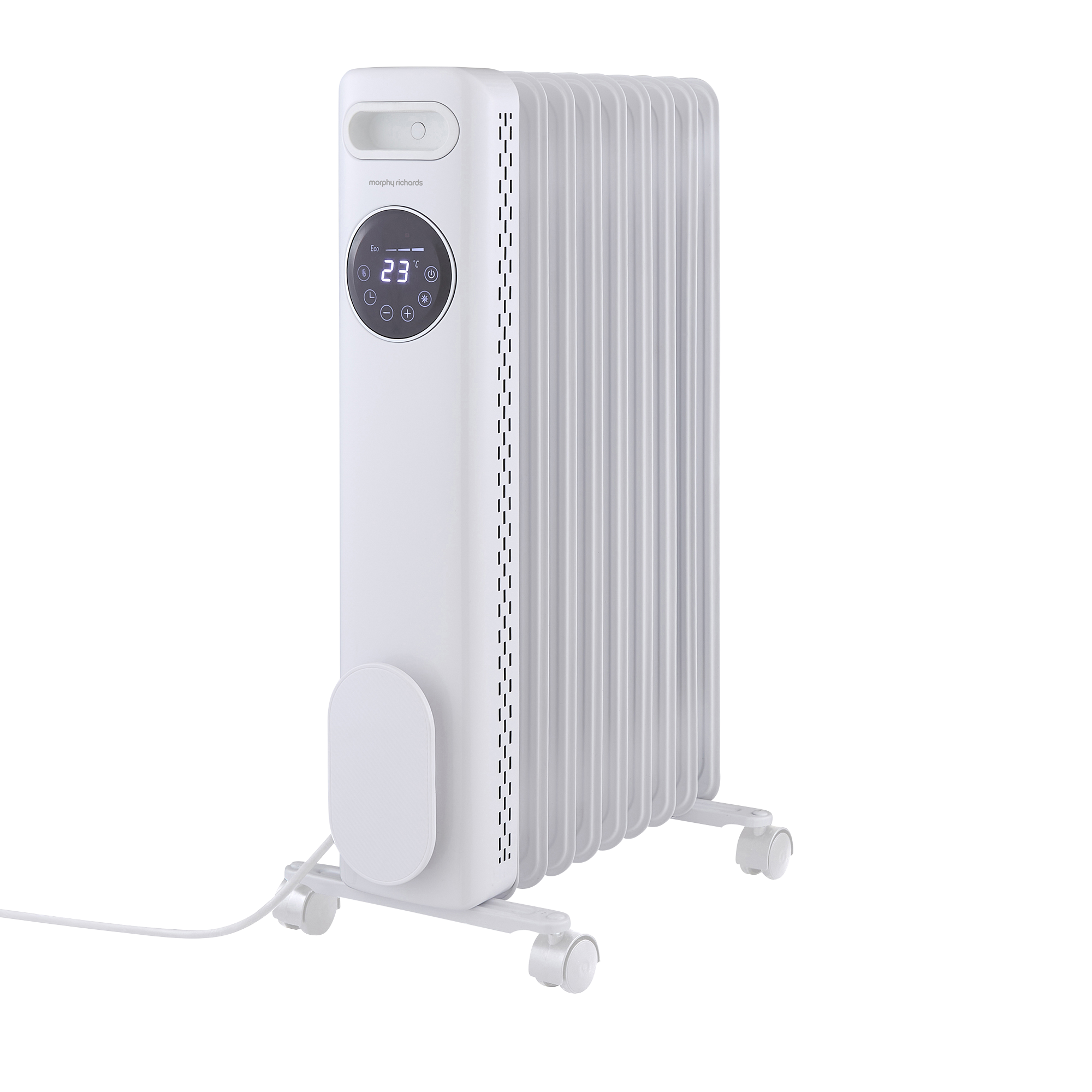 HeatFlux 2kw Digital Oil Filled Radiator with Remote Control - White