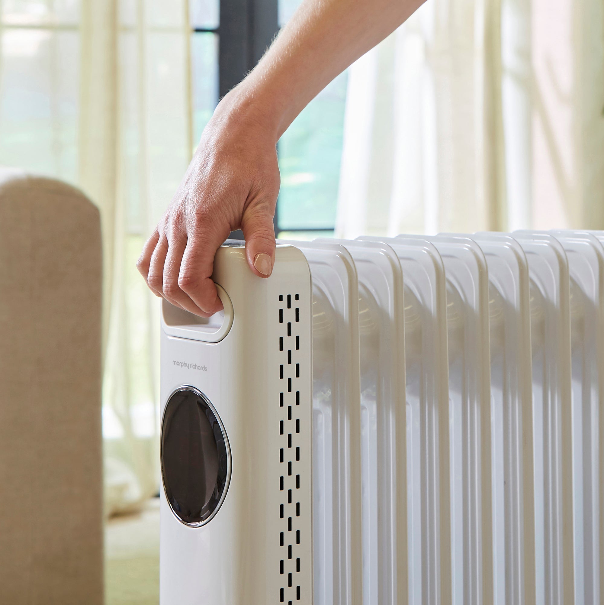 HeatFlux 2kw Digital Oil Filled Radiator with Remote Control - White