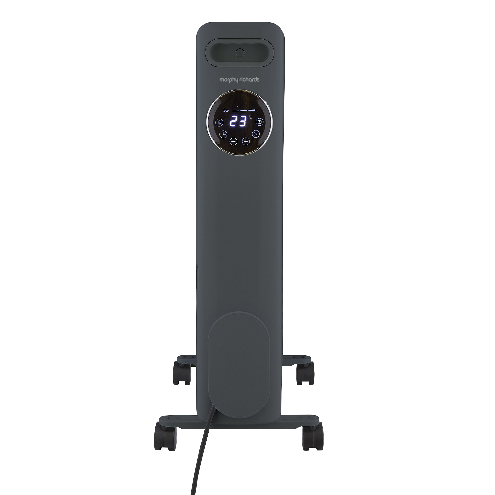 HeatFlux 2kw Digital Oil Filled Radiator with Remote Control - Grey