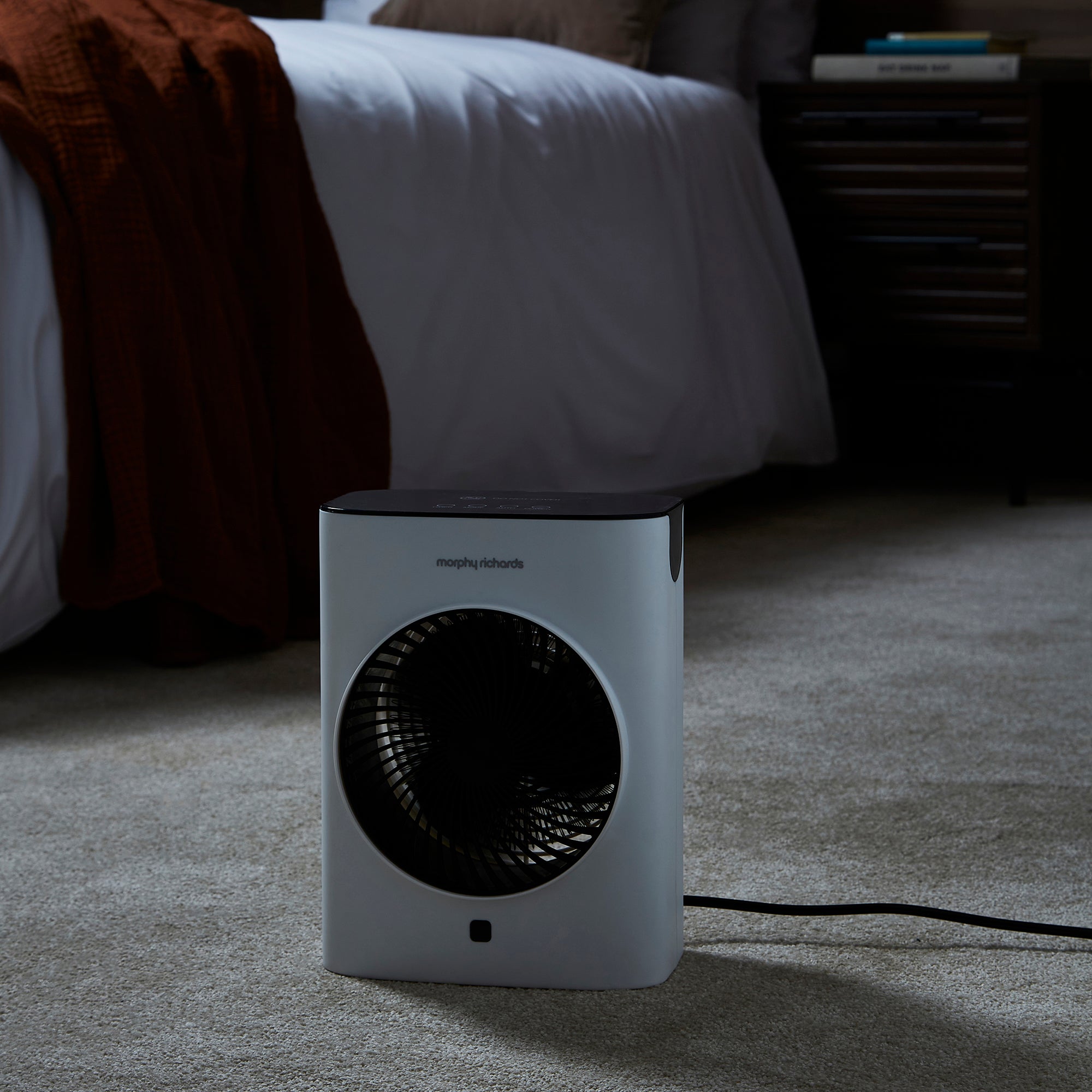 HeatFlux 2kw Upright Fan Heater with Remote Control - White