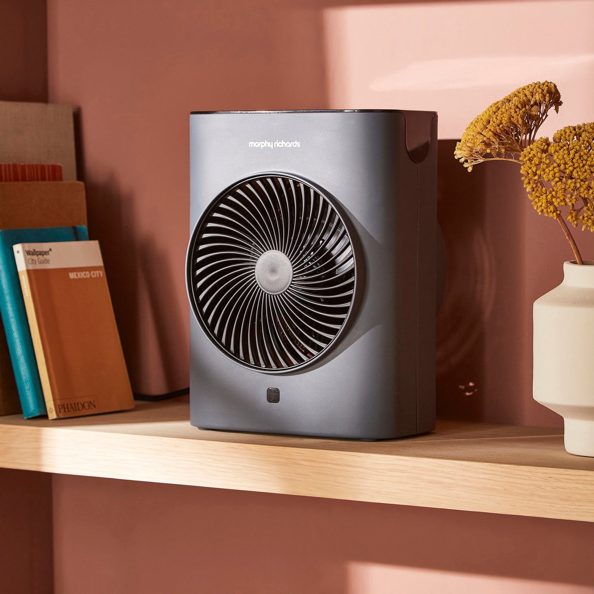 HeatFlux 2kw Upright Fan Heater with Remote Control - Grey