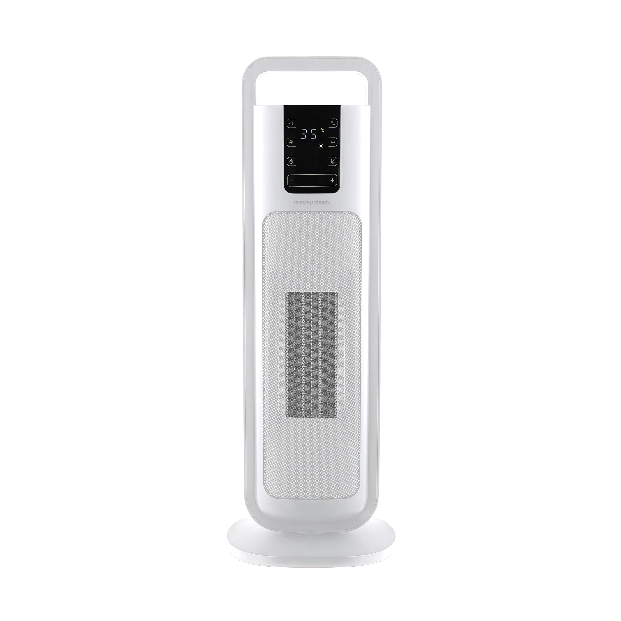 HeatFlux Ultra Thin 2kw Ceramic Tower Fan Heater with Remote Control - White