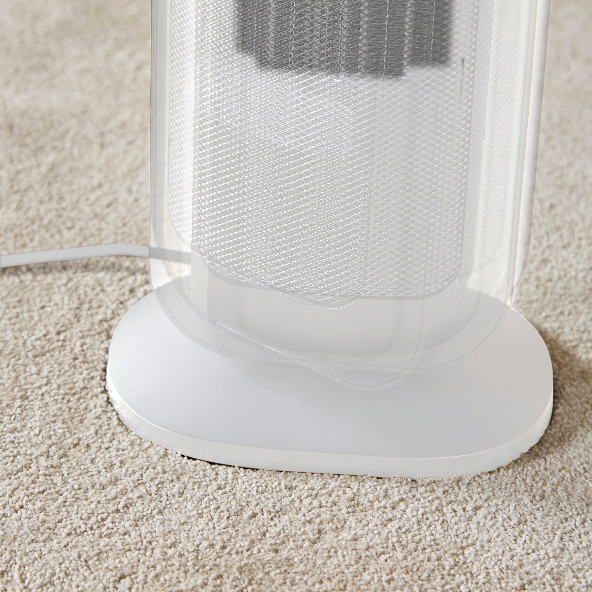 HeatFlux Ultra Thin 2kw Ceramic Tower Fan Heater with Remote Control - White