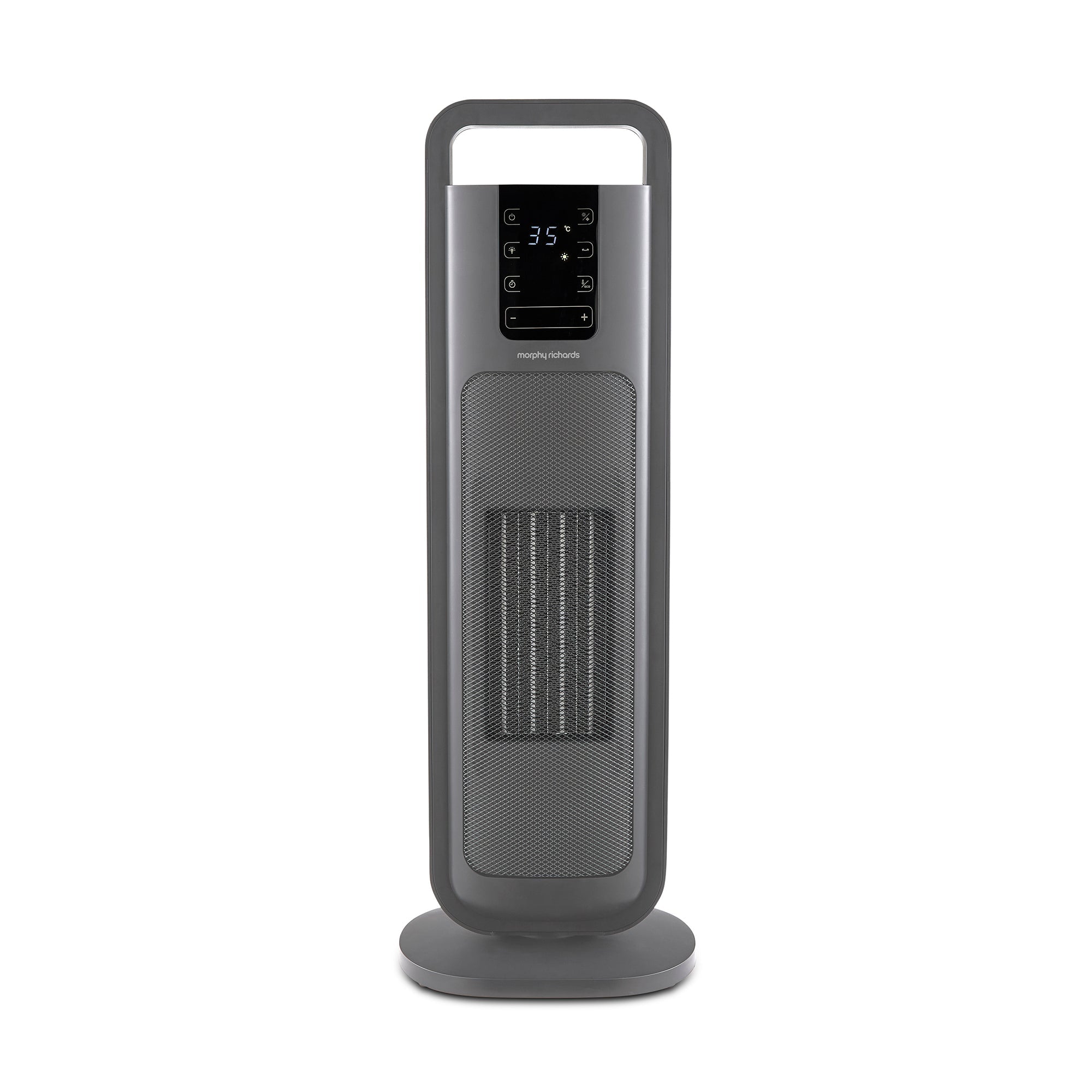 HeatFlux Ultra Thin 2kw Ceramic Tower Fan Heater with Remote Control - Grey