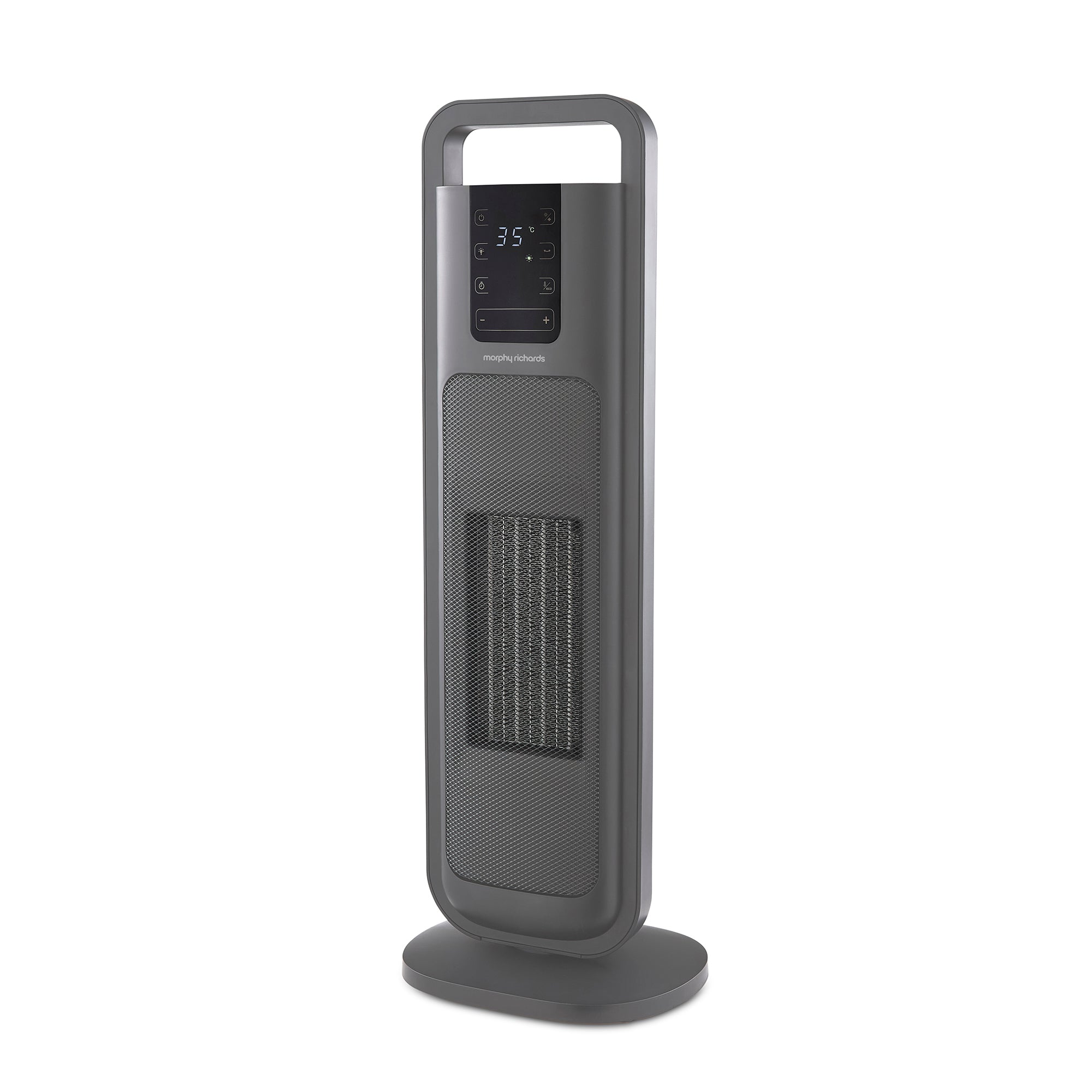 HeatFlux Ultra Thin 2kw Ceramic Tower Fan Heater with Remote Control - Grey