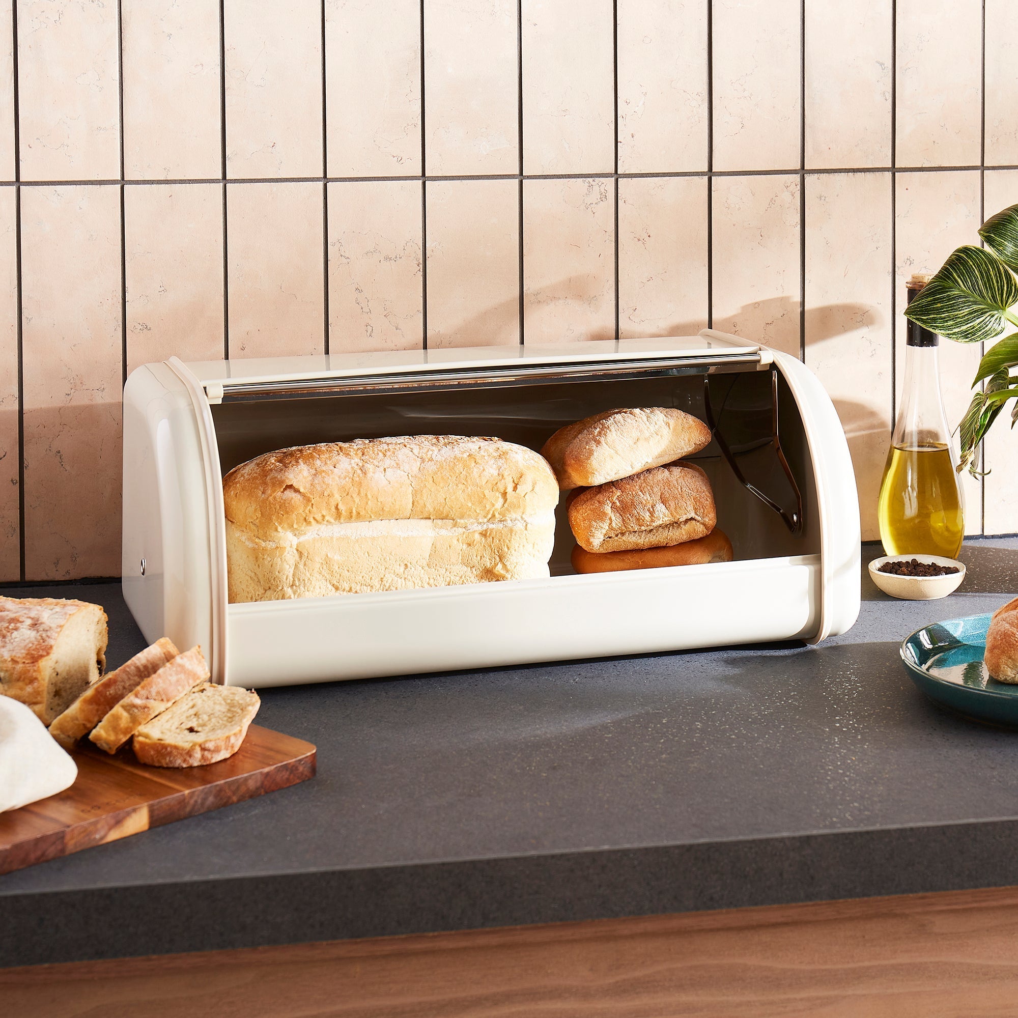 Equip Large Roll Front Cream Bread Bin