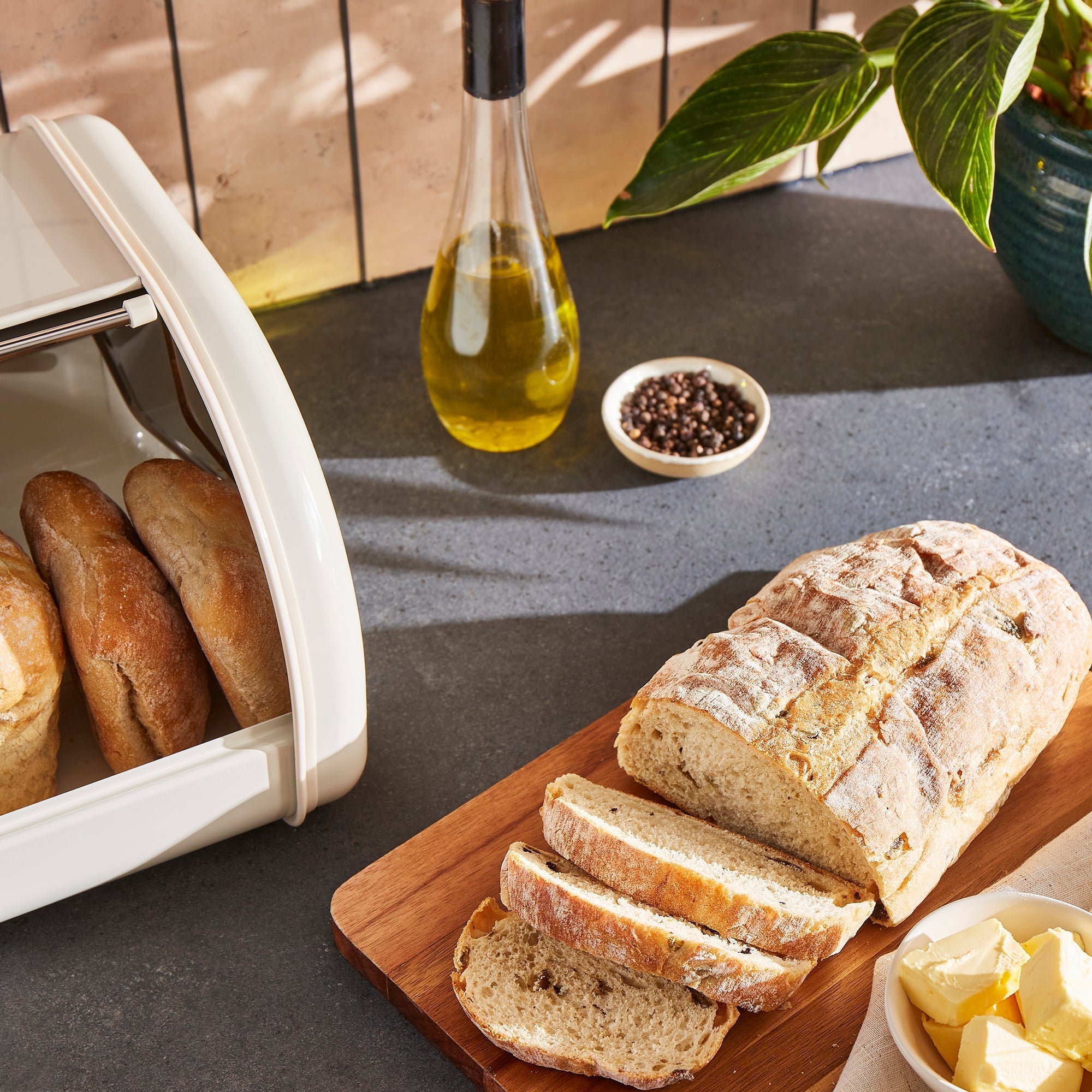 Equip Large Roll Front Cream Bread Bin