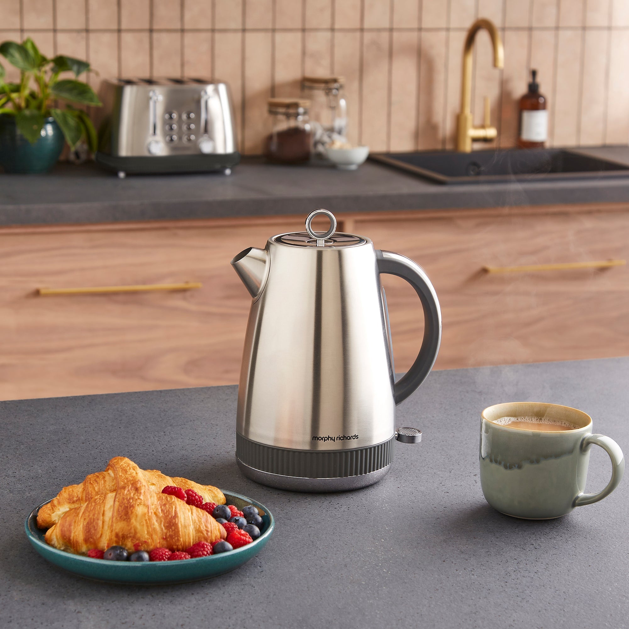 Mexborough Grey Kettle & Toaster Set