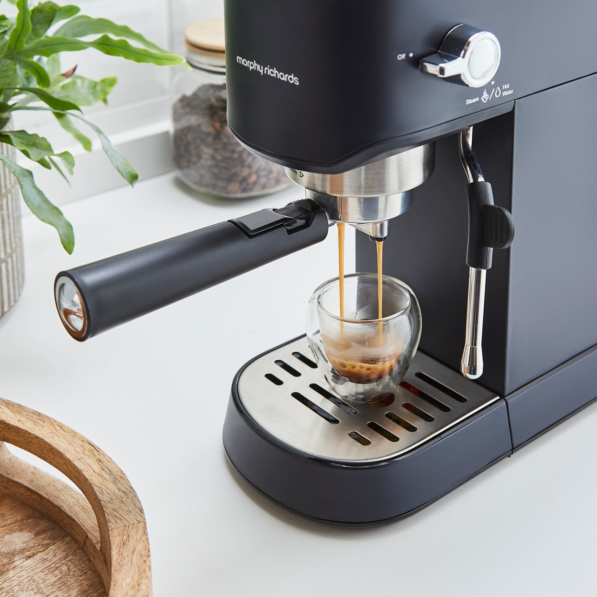 Traditional Compact Pump Espresso Coffee Machine - Navy