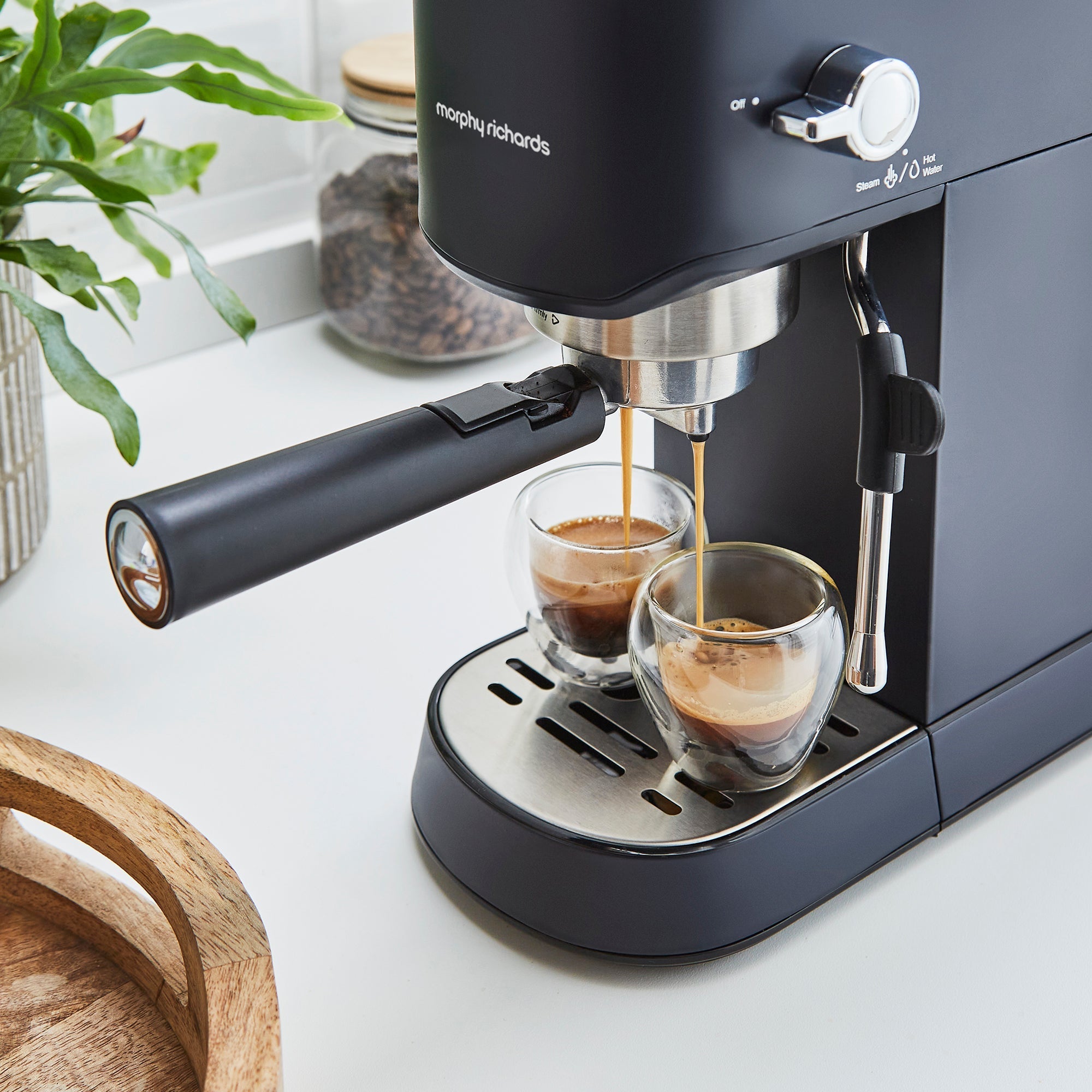 Traditional Compact Pump Espresso Coffee Machine - Navy