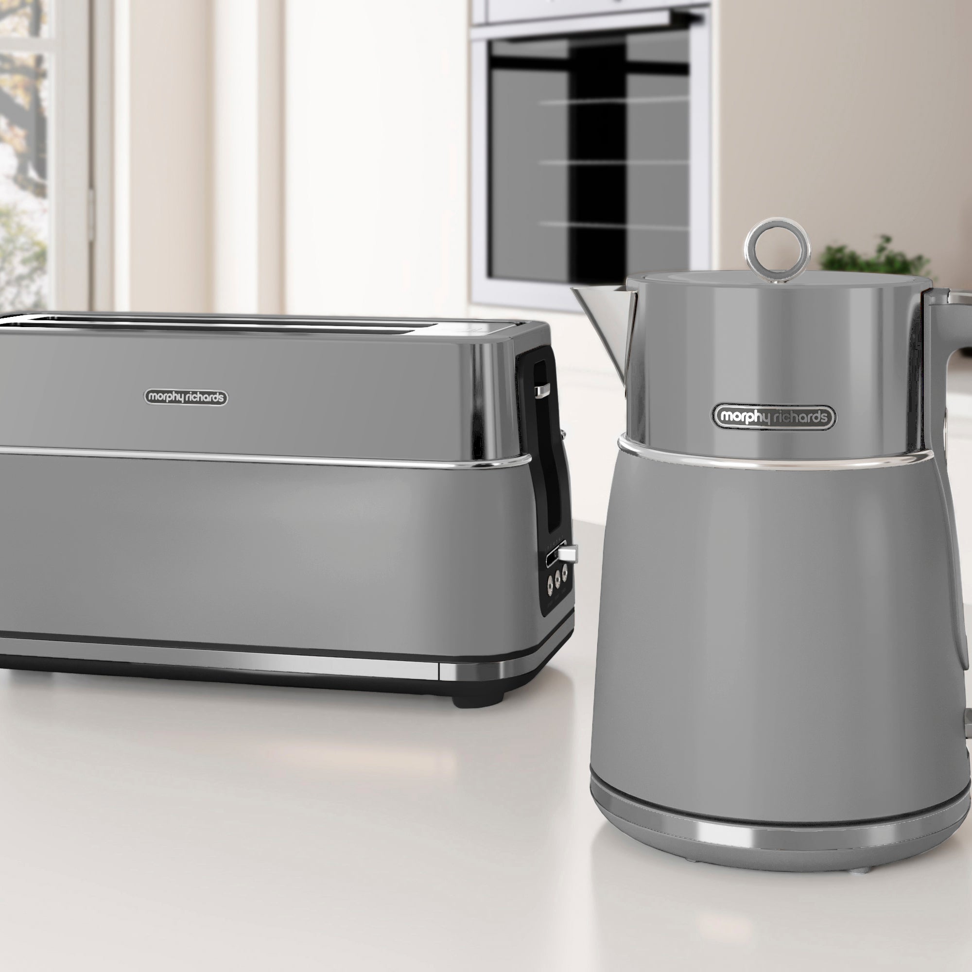 Signature Grey Kettle and Toaster Set
