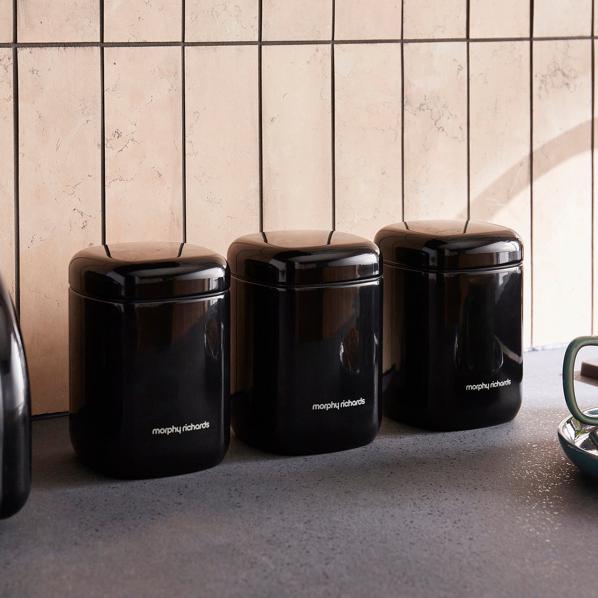 Equip 3 Storage Black Canisters Set