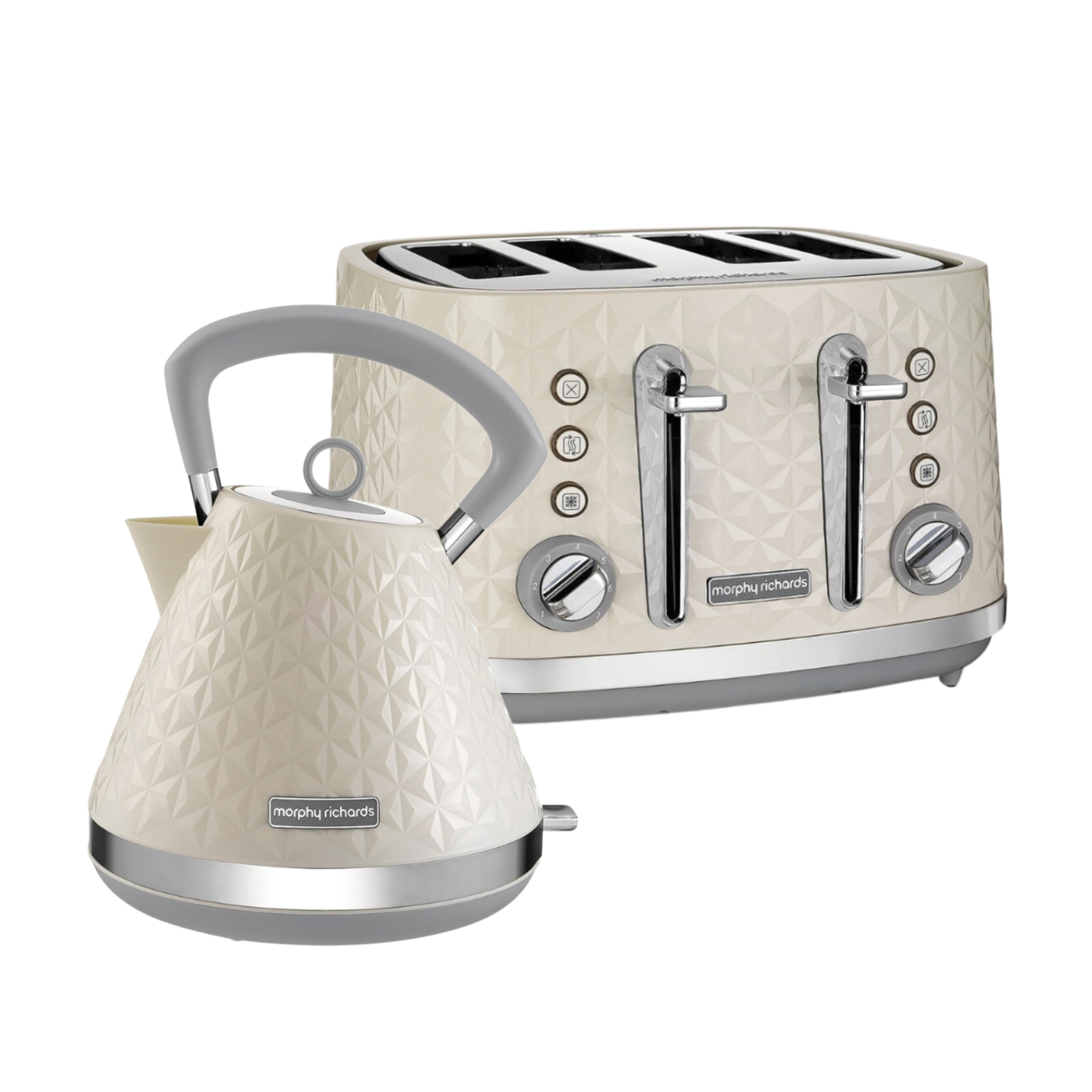 Vector Cream Kettle and Toaster Set