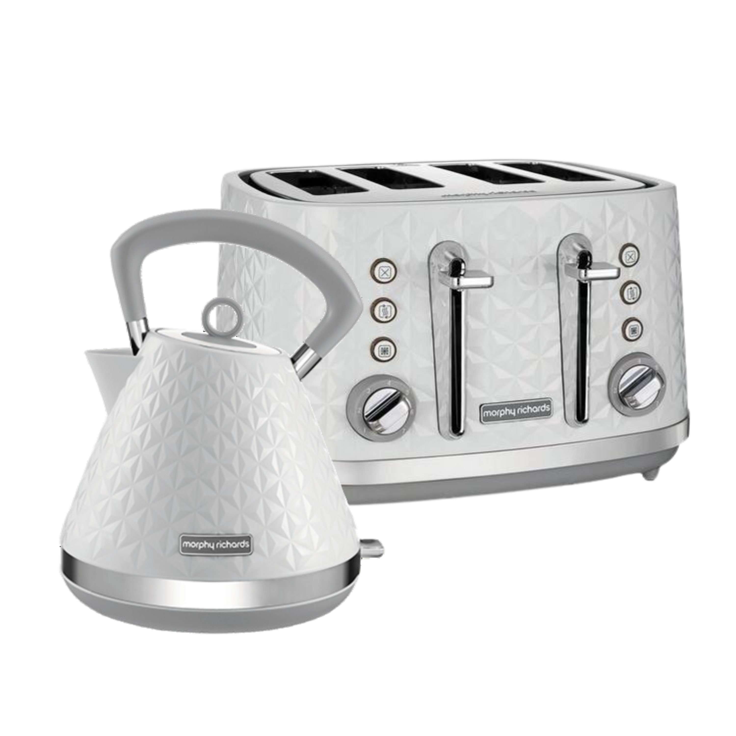 Vector White Kettle and Toaster Set