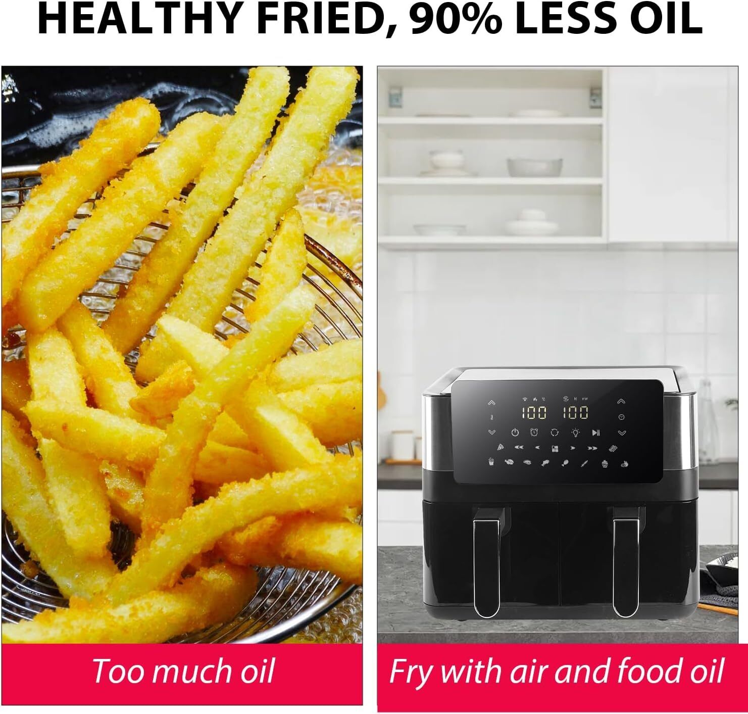 10L Dual Air Fryer 12-in-1