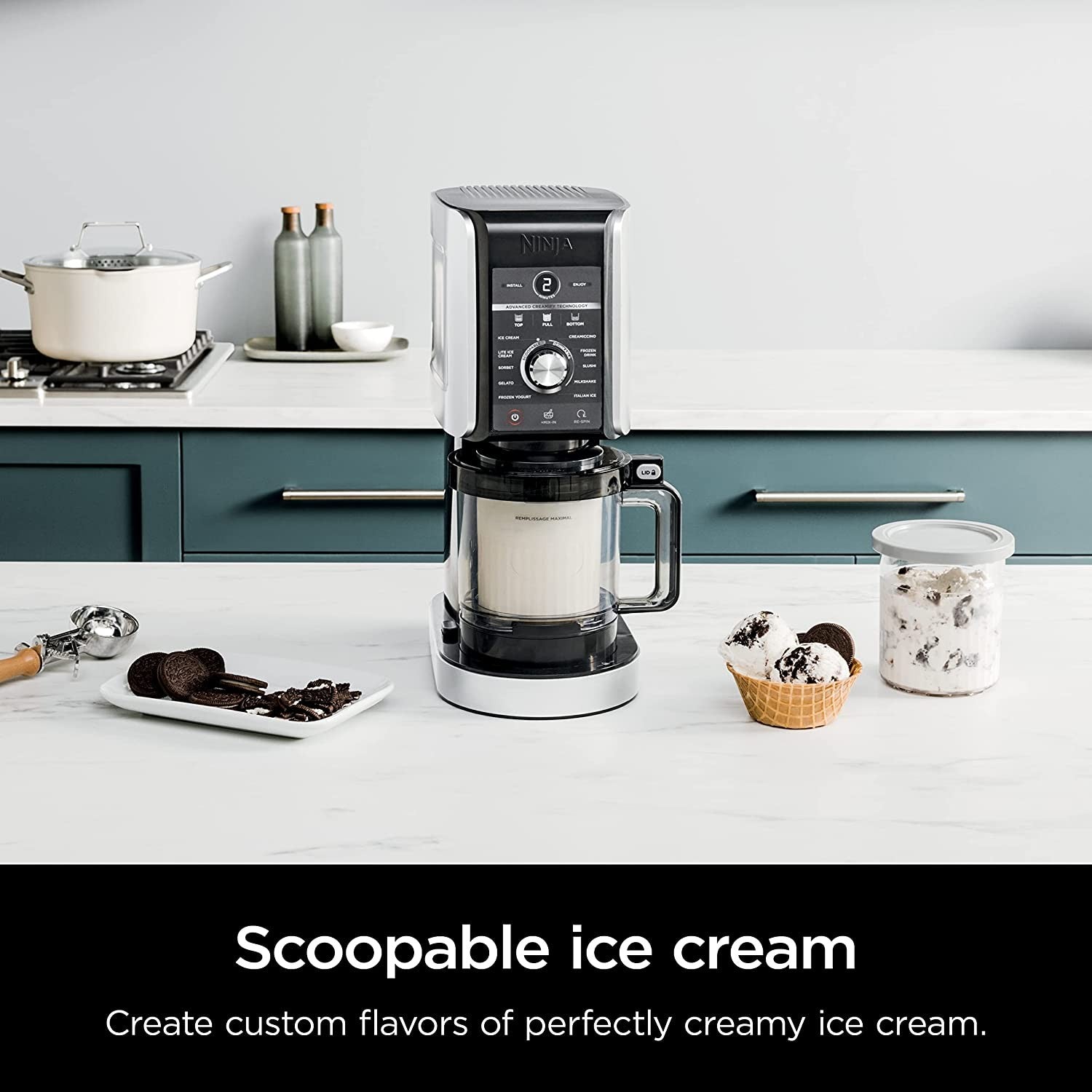 Ninja CREAMi Deluxe 11-in-1 XL Ice Cream Maker with Two 24-Oz Pints