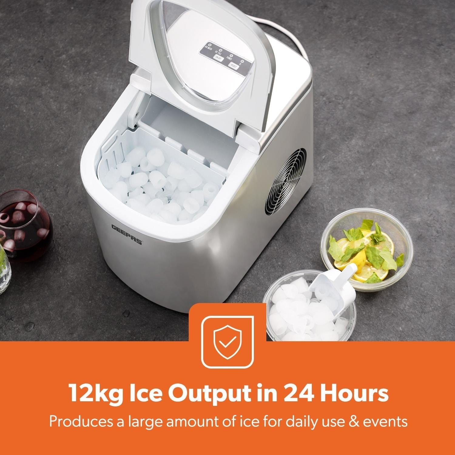 Geepas Countertop Ice Cube Maker Machine