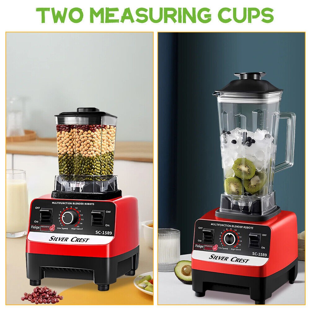 4500W Commercial Blender with 2 Jugs