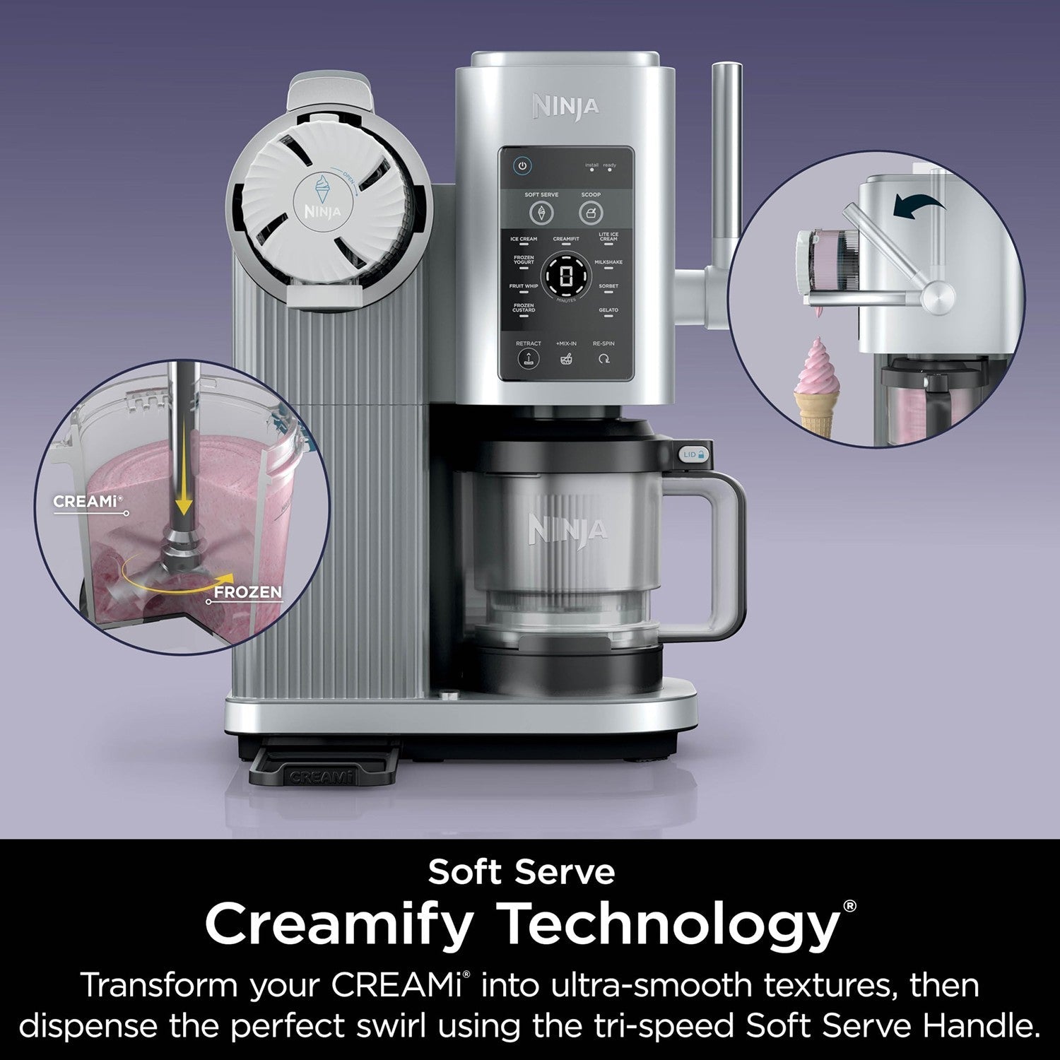 Ninja CREAMi Swirl 13-in-1 Soft Serve Ice Cream Machine