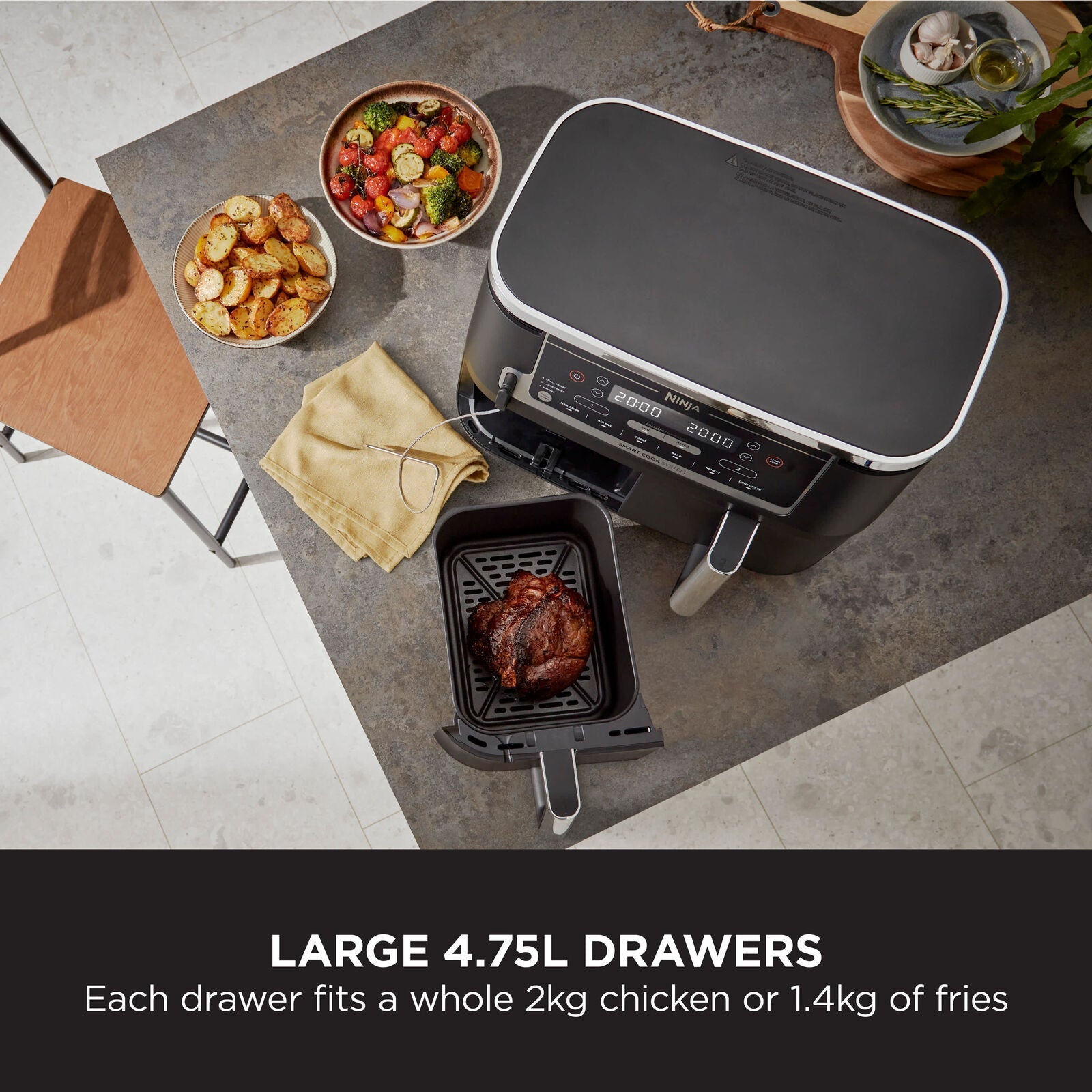 Ninja Foodi MAX Dual Zone Air Fryer with Smart Cook System