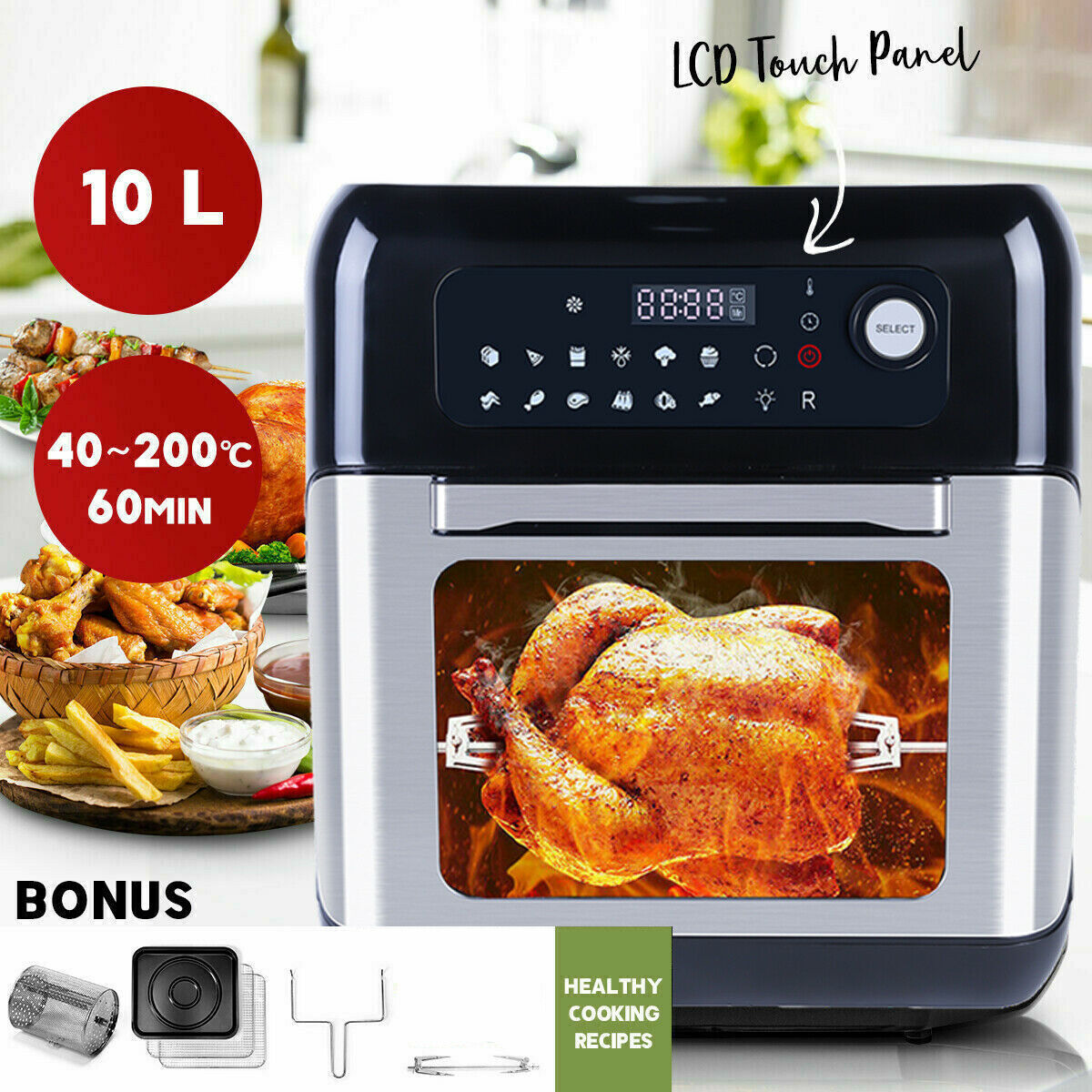 UTEN XXL 10L Digital Air Fryer Oven