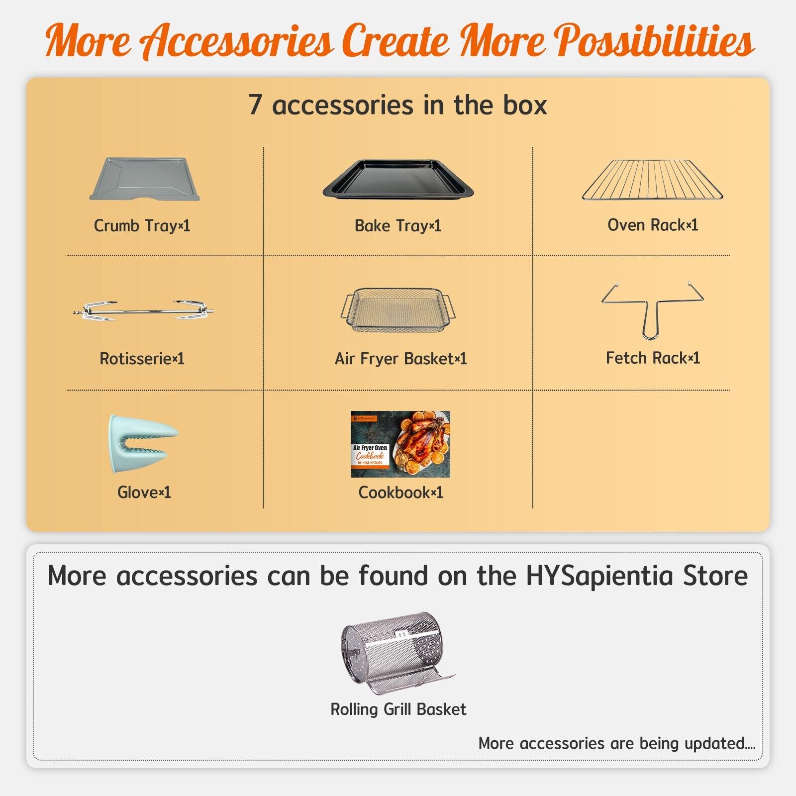 24L Digital Air Fryer Oven with Rotisserie