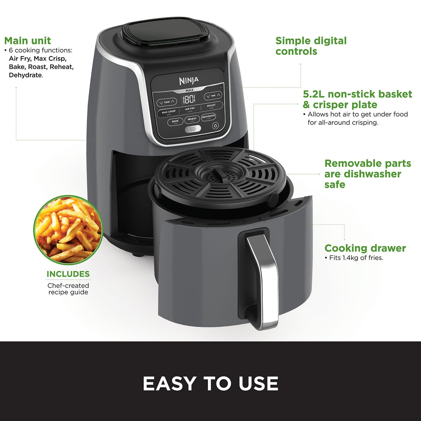 Ninja Air Fryer MAX 5.2L