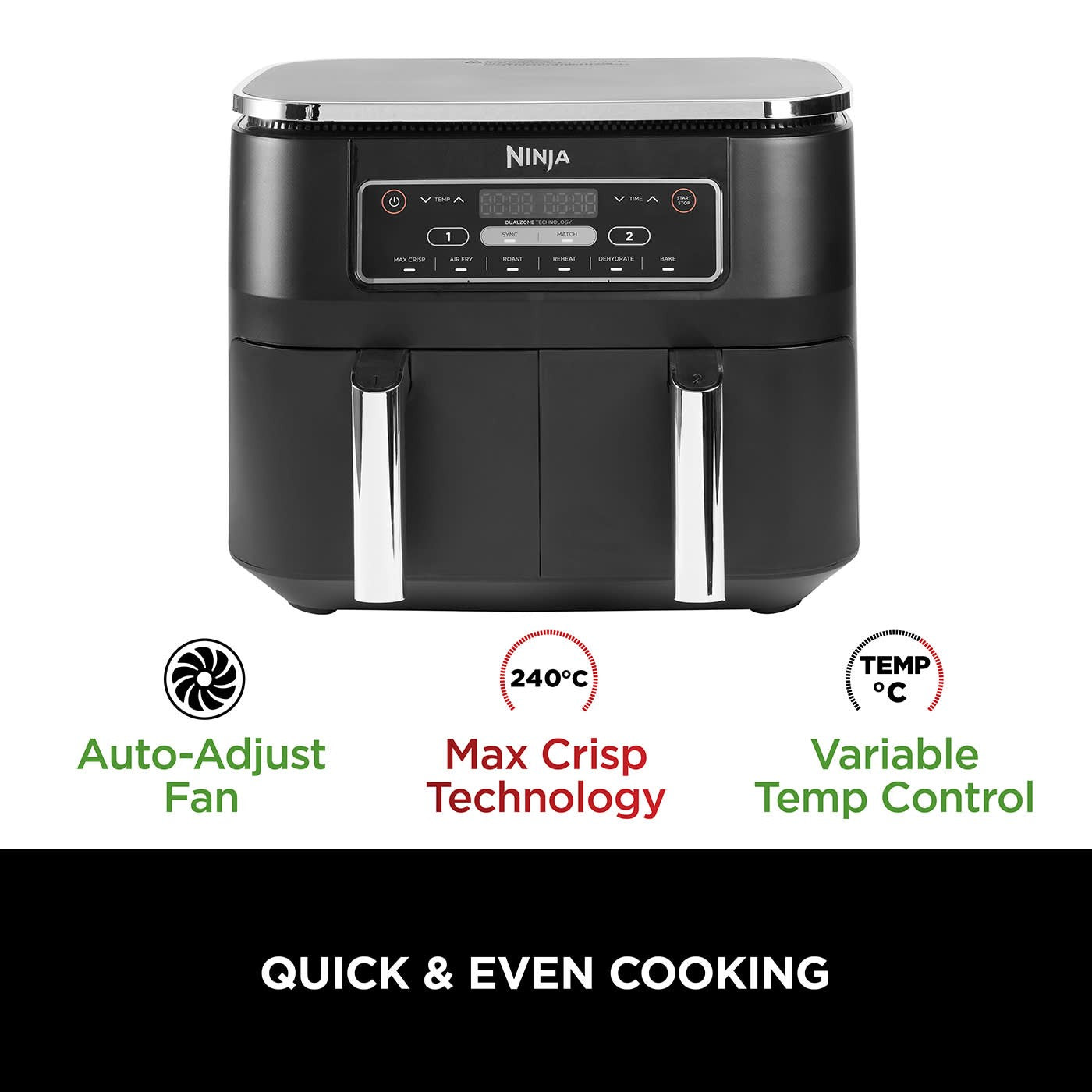 Ninja Foodi Dual Zone Air Fryer 7.6L