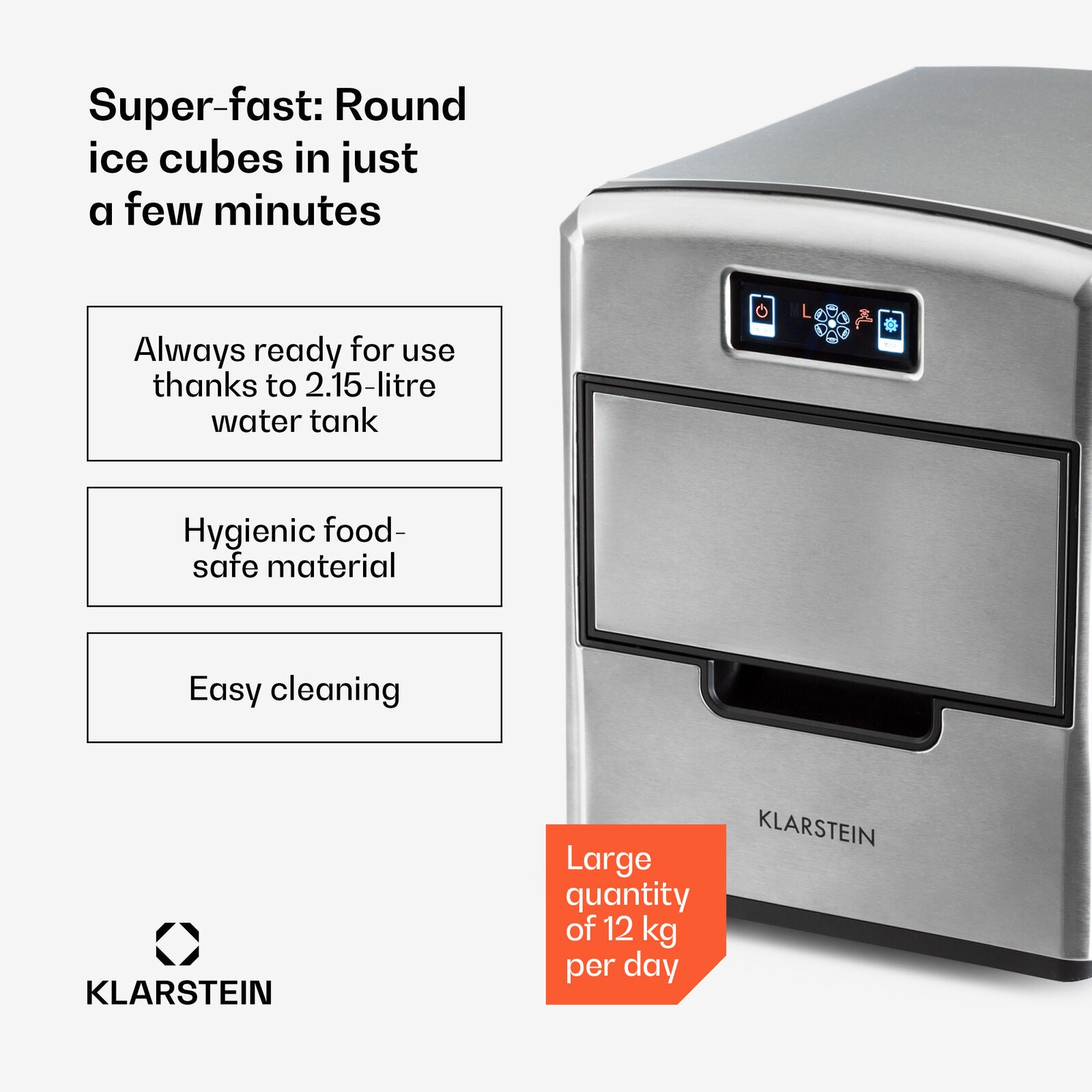 Klarstein Metropolitan Countertop Ice Cube Maker
