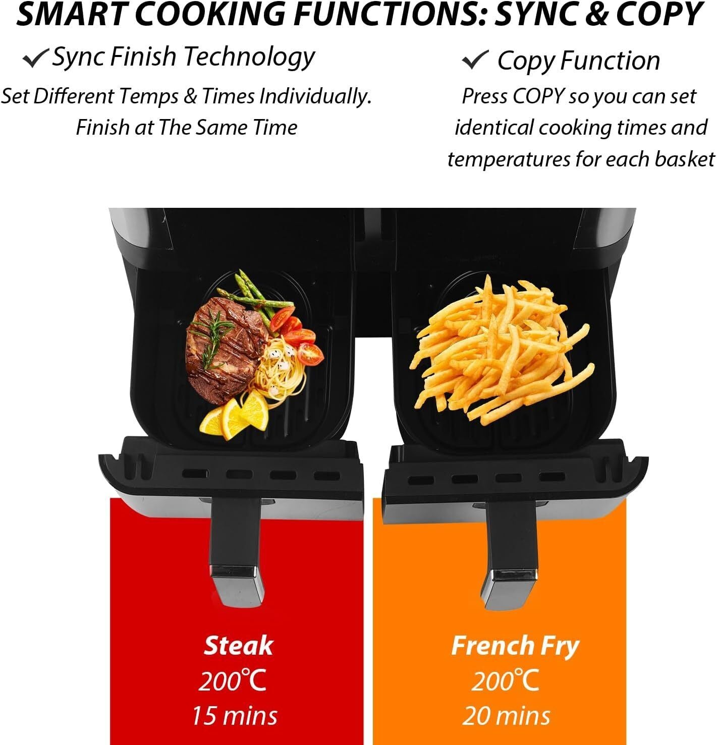 10L Dual Air Fryer 12-in-1