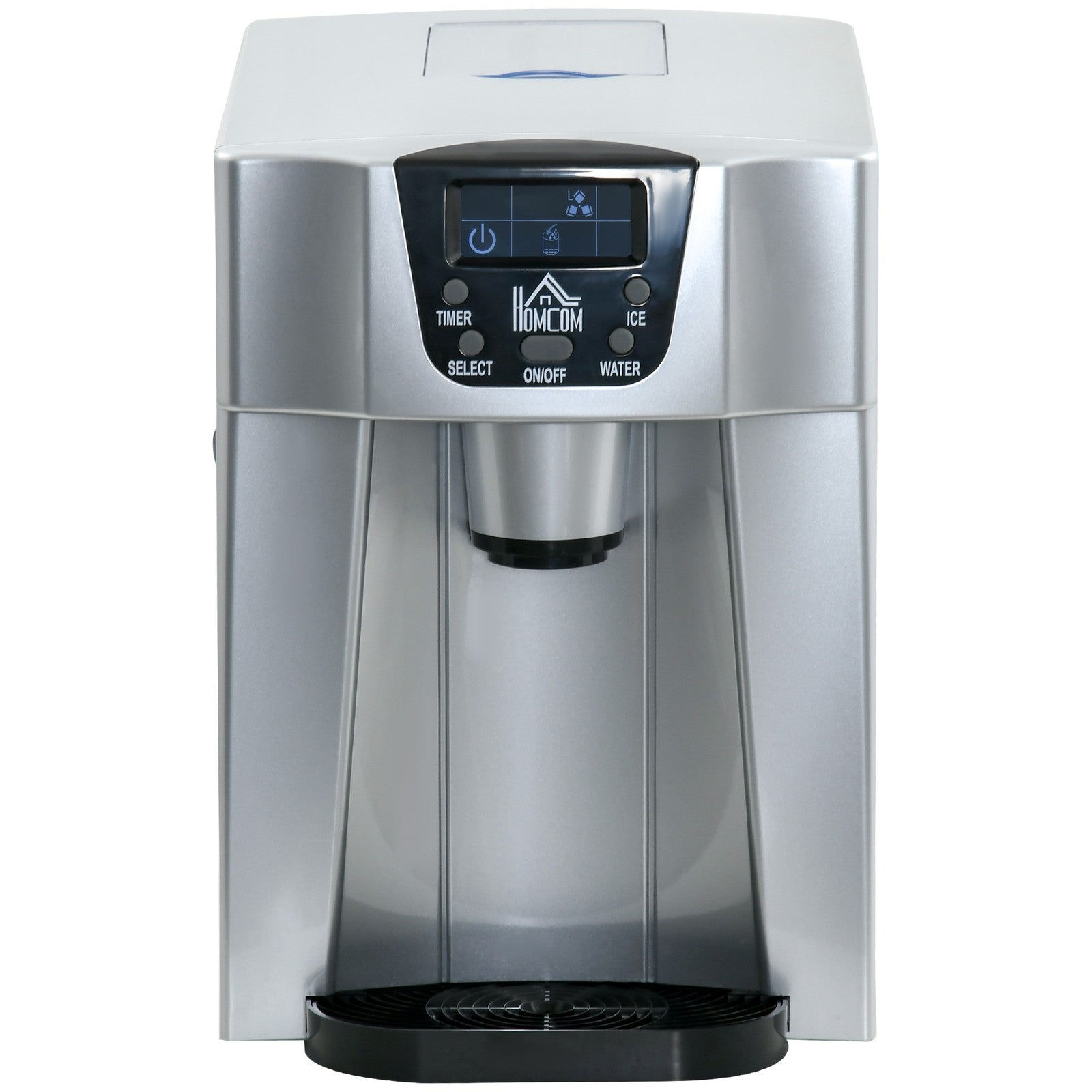 HOMCOM 2-in-1 Ice Maker & Water Dispenser