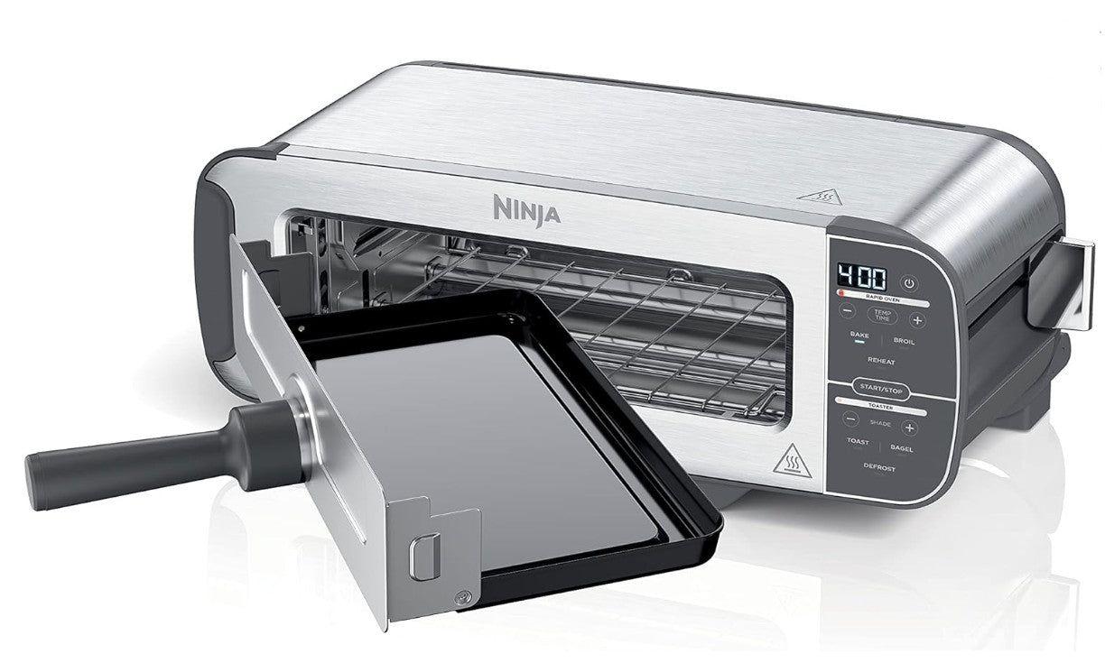 Ninja Foodi 2-in-1 Flip Toaster & Oven – 2-Slice Stainless Steel