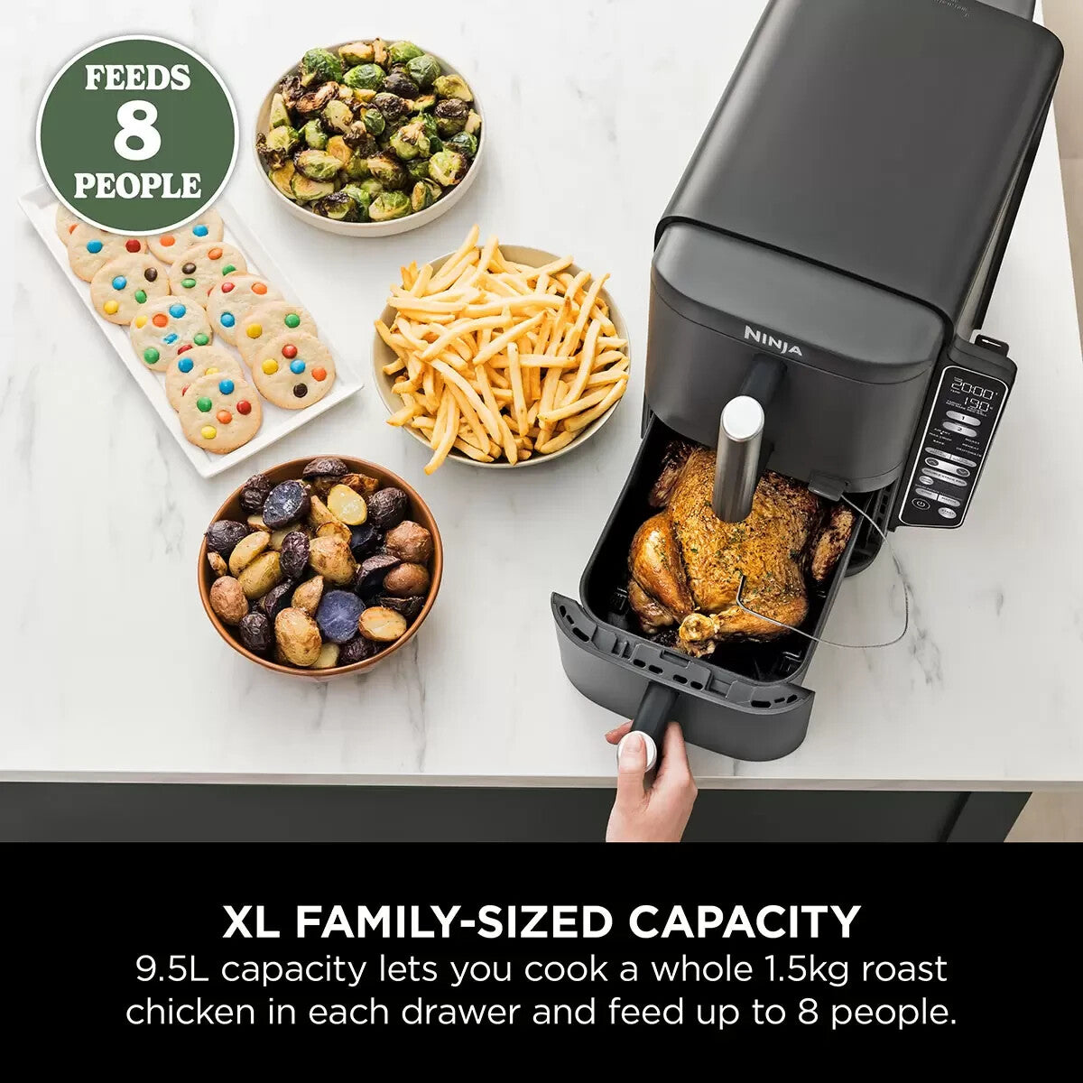 Ninja Double Stack XL 2-Level Air Fryer with Smart Cook System
